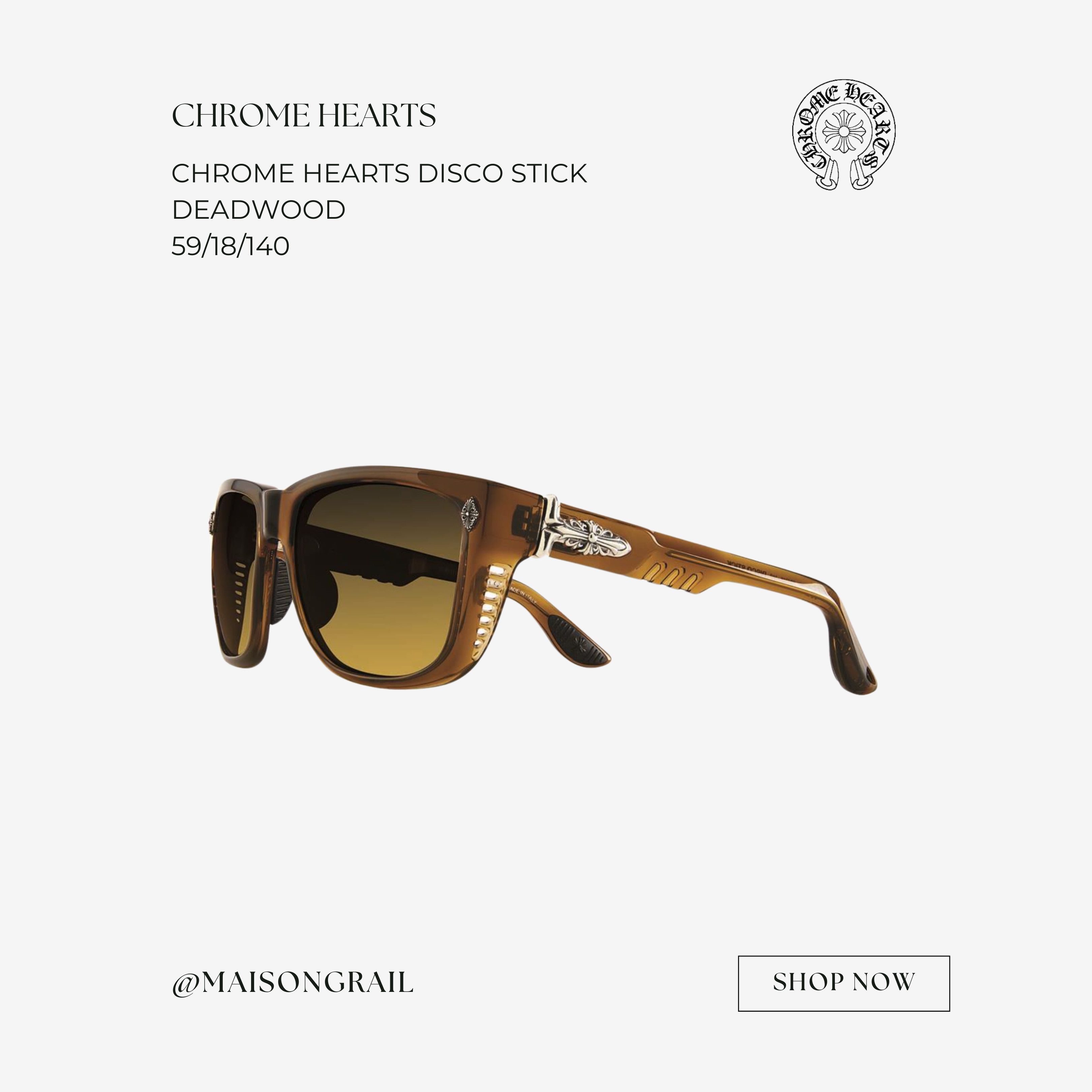 Chrome Hearts CHROME HEARTS DISCO STICK DEADWOOD SUNGLASSES Size ONE SIZE - 1 Thumbnail