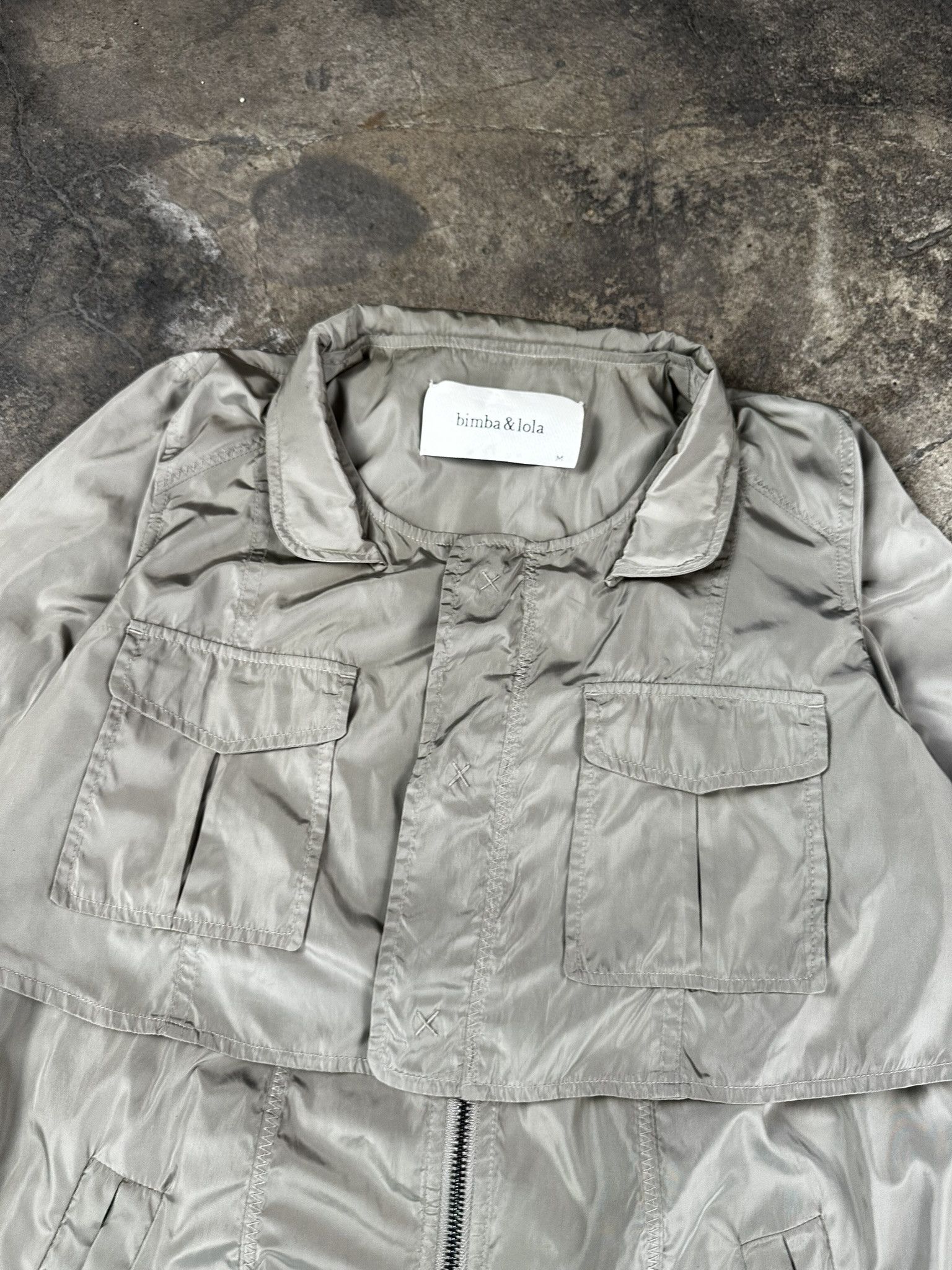BIMBA Y LOLA × Designer Bimba & Lola Nylon Avant Garde Zip Jacket Size M / US 6-8 / IT 42-44 - 4 Thumbnail