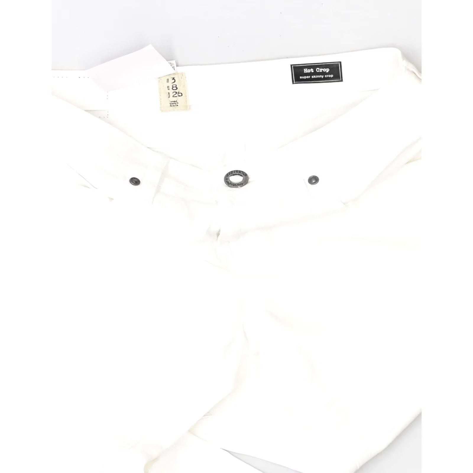 Volcom VOLCOM Womens Super Skinny Cropped Jeans White Cotton W26 L25 Size 26" / US 2 / IT 38 - 3 Thumbnail