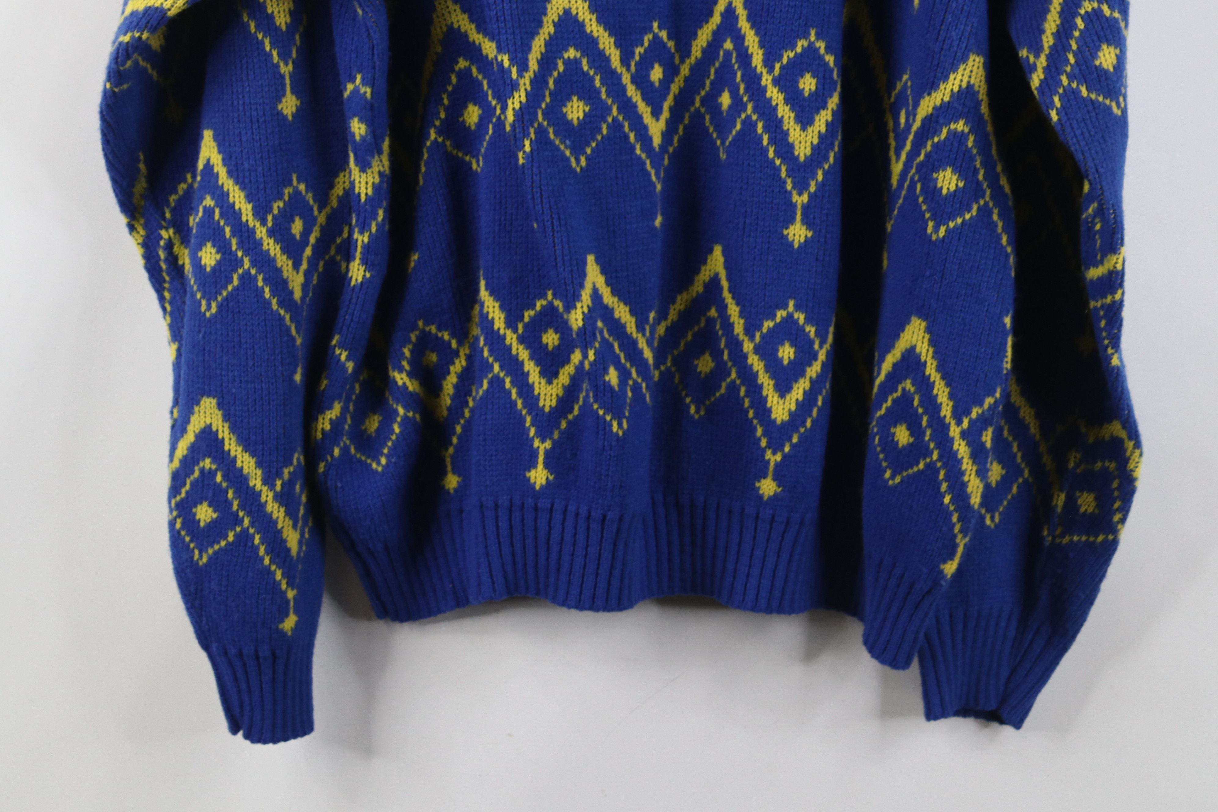 Vintage Vtg 80s 90s Dale Sport Norway Ribbed Knit Crewneck Sweater Size XL / US 12-14 / IT 48-50 - 9 Thumbnail