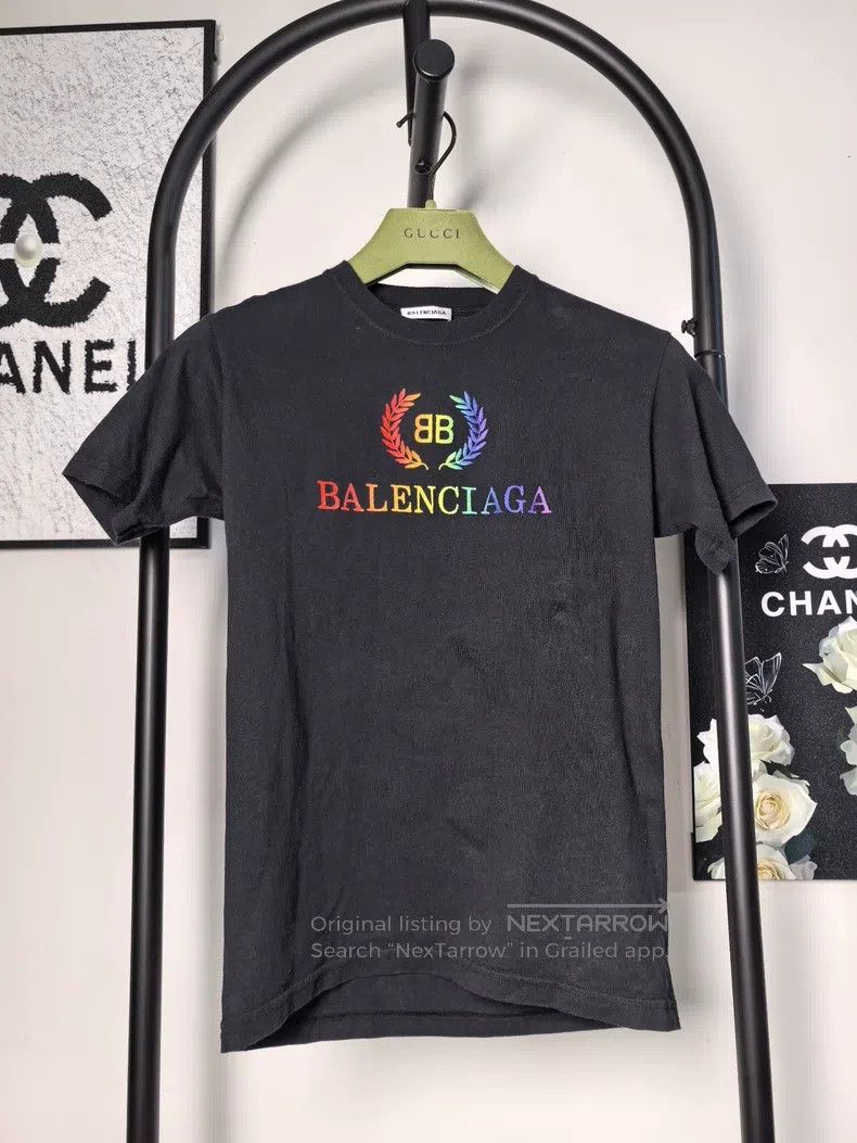 Balenciaga Balenciaga Letter Logo Short Sleeve Size US S / EU 44-46 / 1 - 1 Thumbnail