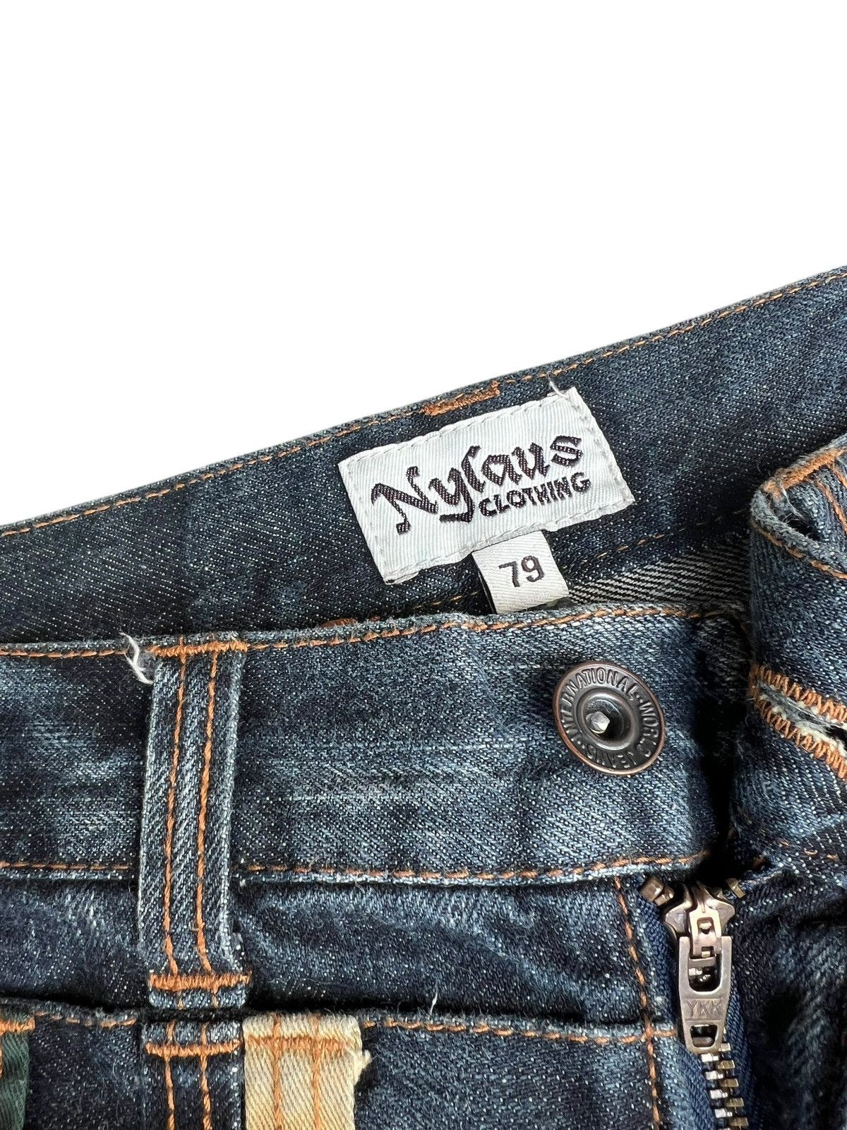 14th Addiction Double Waist Nylaus Clothing Dirty Mud Discharge Denim Jeans Size US 30 / EU 46 - 7 Thumbnail