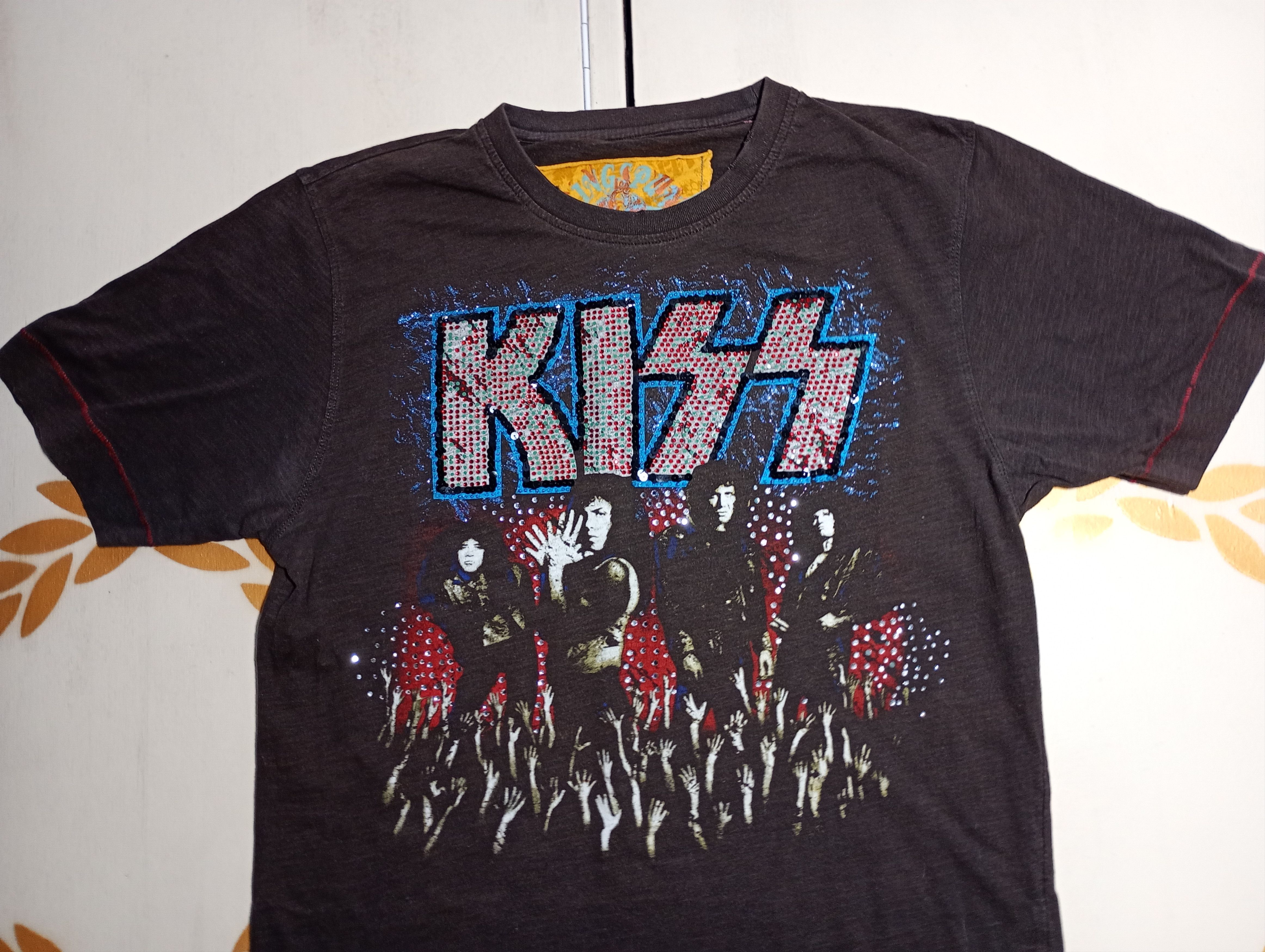 Band Tees × KISS × Ringspun Kiss Ringspun T-Shirt Y2K Vintage Size US L / EU 52-54 / 3 - 4 Thumbnail