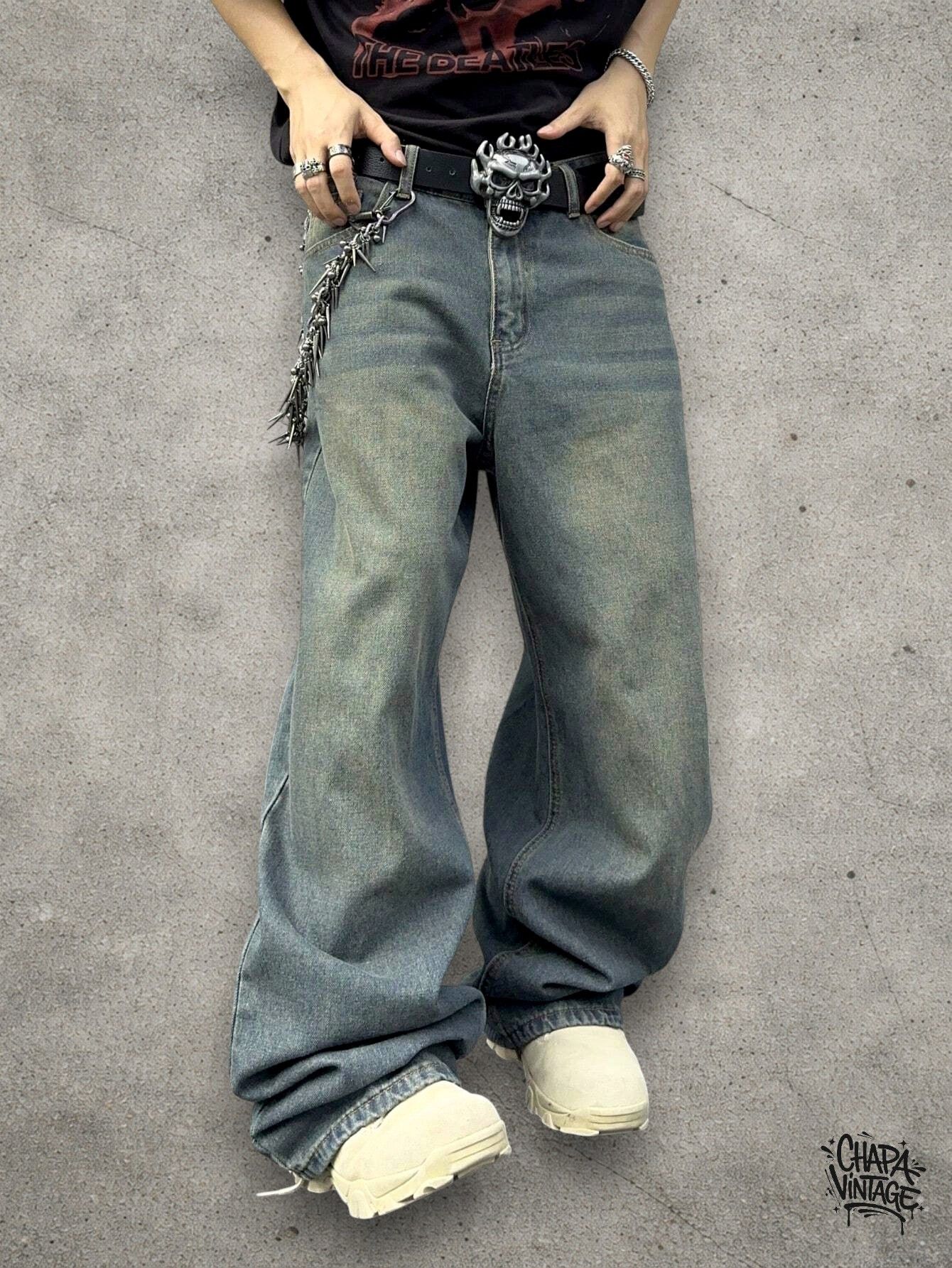 Vintage Washed baggy jeans Size US 34 / EU 50 - 2 Thumbnail