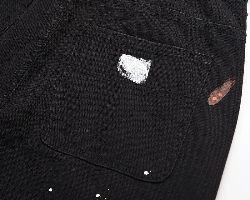 Japanese Brand × Vintage Graffiti Cargo Flared Jeans Splash Ink Wide Leg Denim Pant Size US 32 / EU 48 - 11 Thumbnail