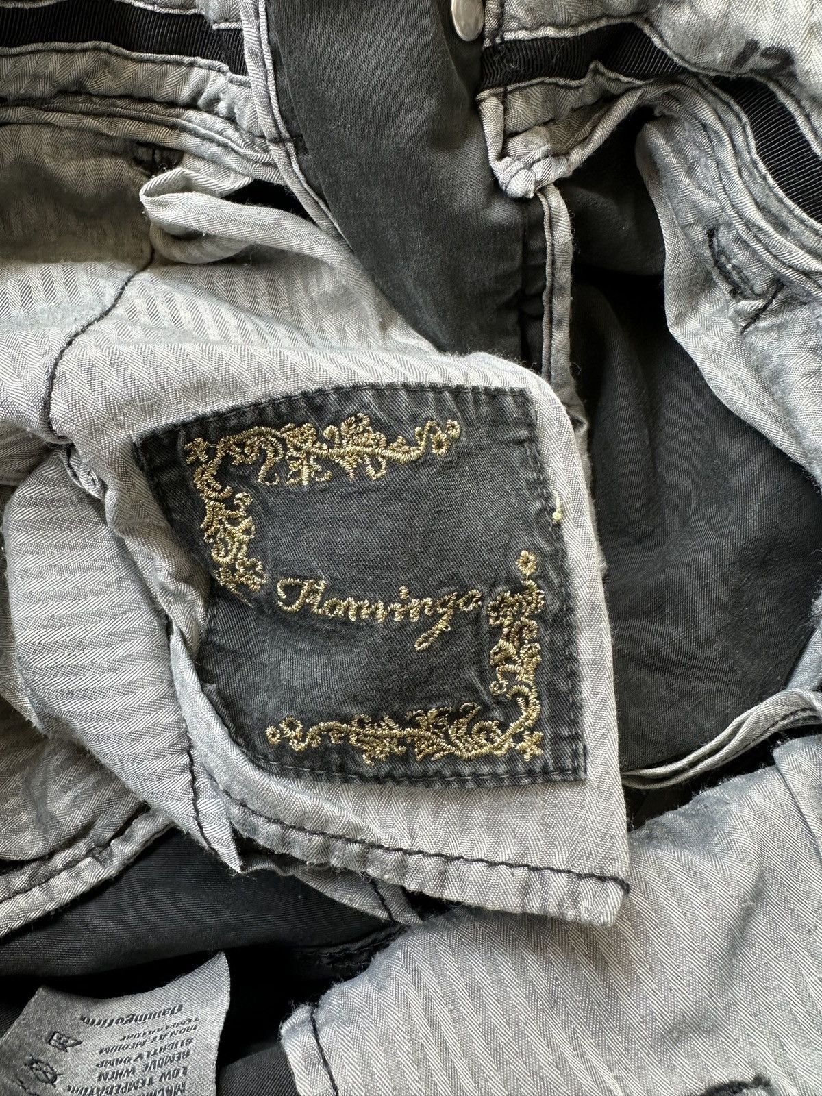 If Six Was Nine 00's Avant-garde Flamingo Firm flared cargo pant Size US 29 - 17 Thumbnail