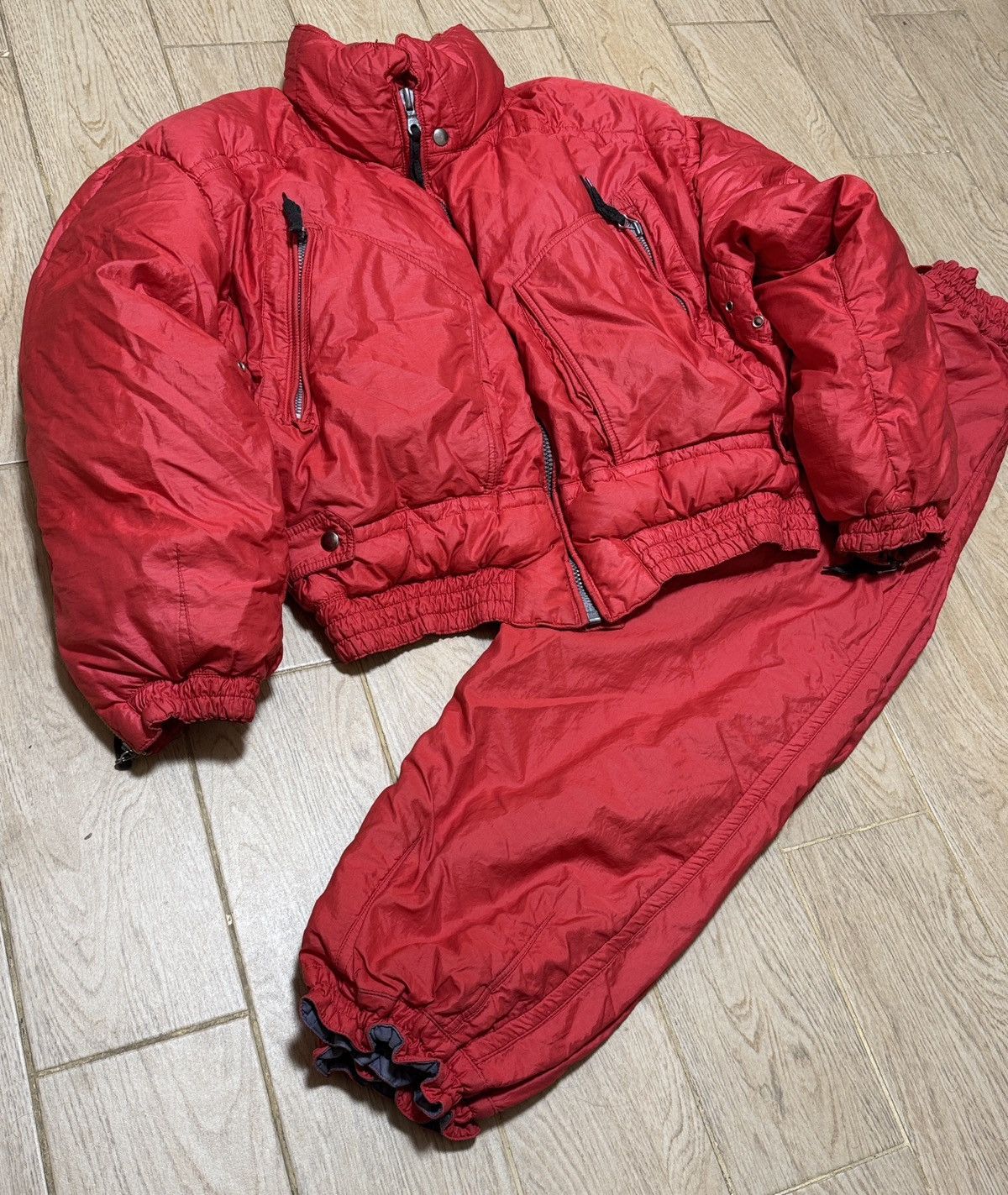 JET SET Vintage JETSET Full Ski Suit Puffer Jacket / Two Sided Pants Size US M / EU 48-50 / 2 - 2 Thumbnail