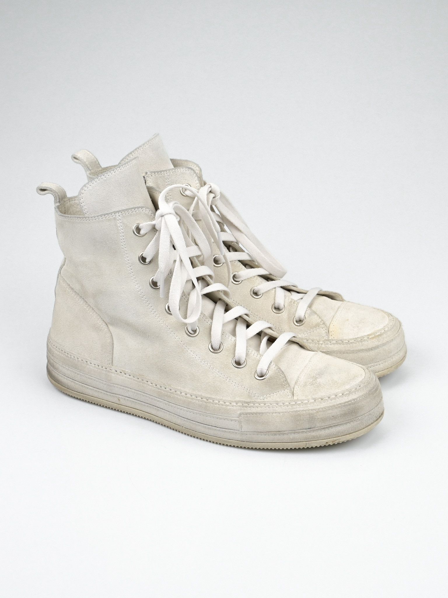 Ann Demeulemeester Orvo High Top Suede Leather Sneakers Size US 9 / EU 42 - 1 Thumbnail