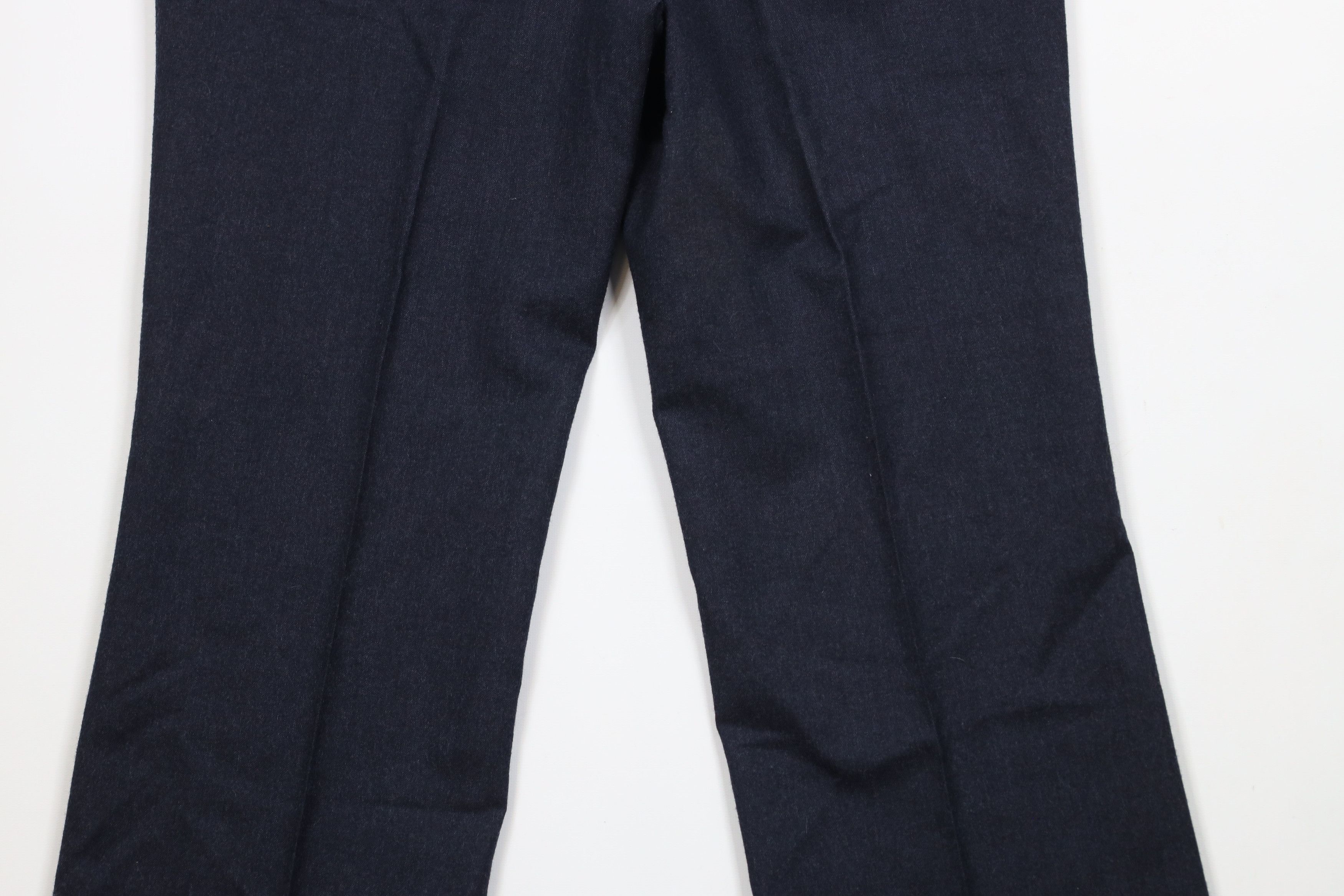 Vintage Vintage 90s Streetwear Wool Wide Leg Chino Pants Blue USA Size US 32 / EU 48 - 13 Thumbnail