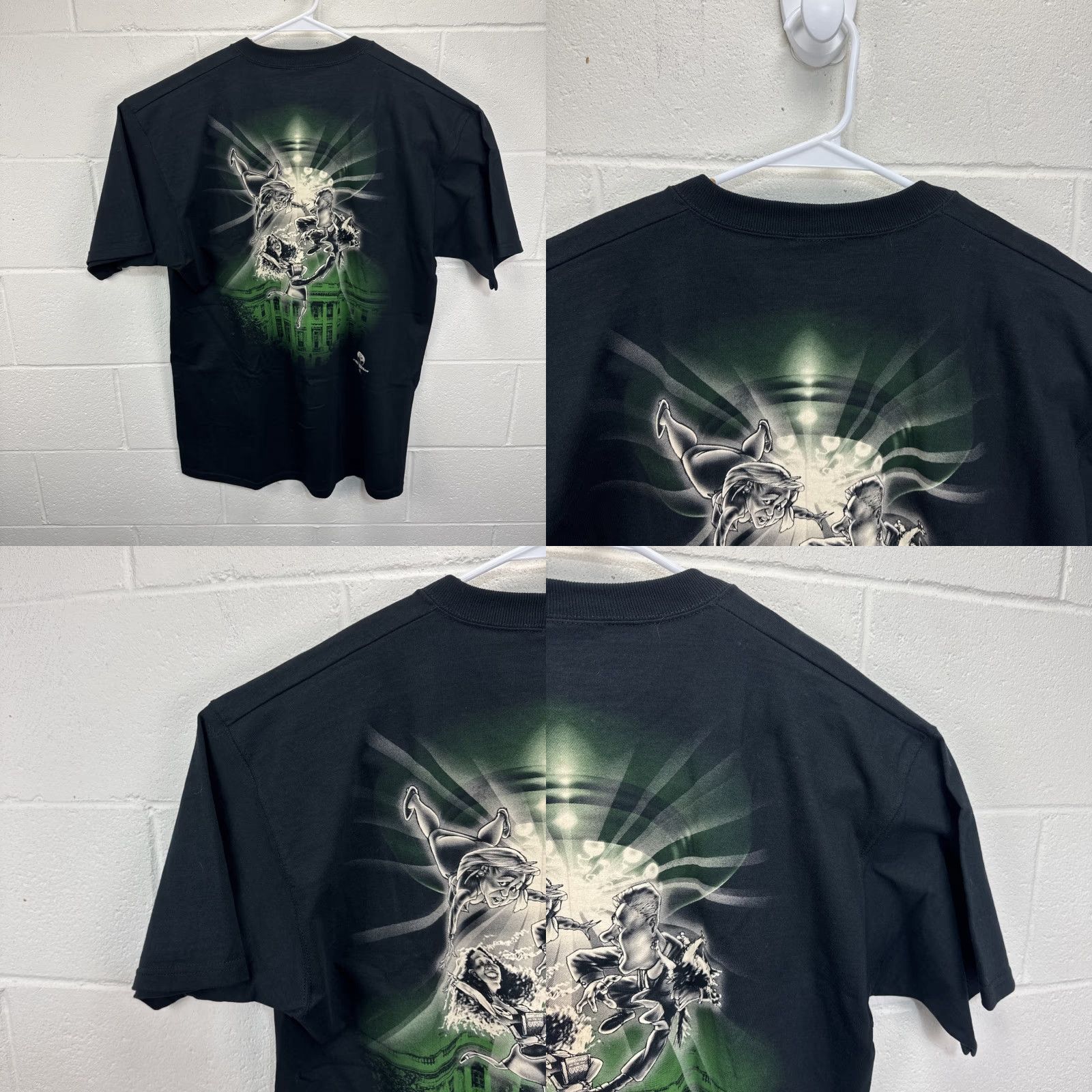 Liquid Blue VINTAGE Liquid Blue Alien New Order T-shirt Mens XL Black Cotton Graphic Print Short Sleeve Bill Clinton Hilary Clinton 90s Size US XL / EU 56 / 4 - 9 Thumbnail