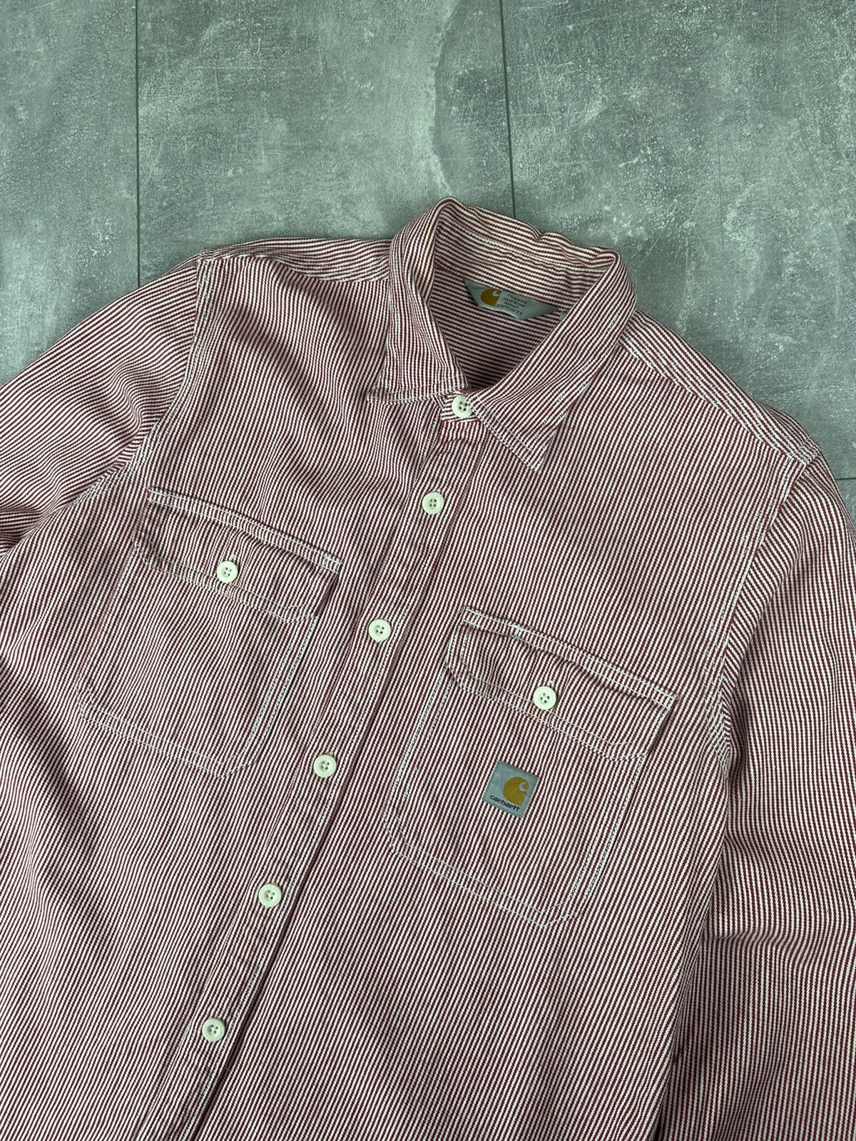 Carhartt Carhartt Long Sleeve Harbour Shirt White/Red Size US L / EU 52-54 / 3 - 11 Thumbnail