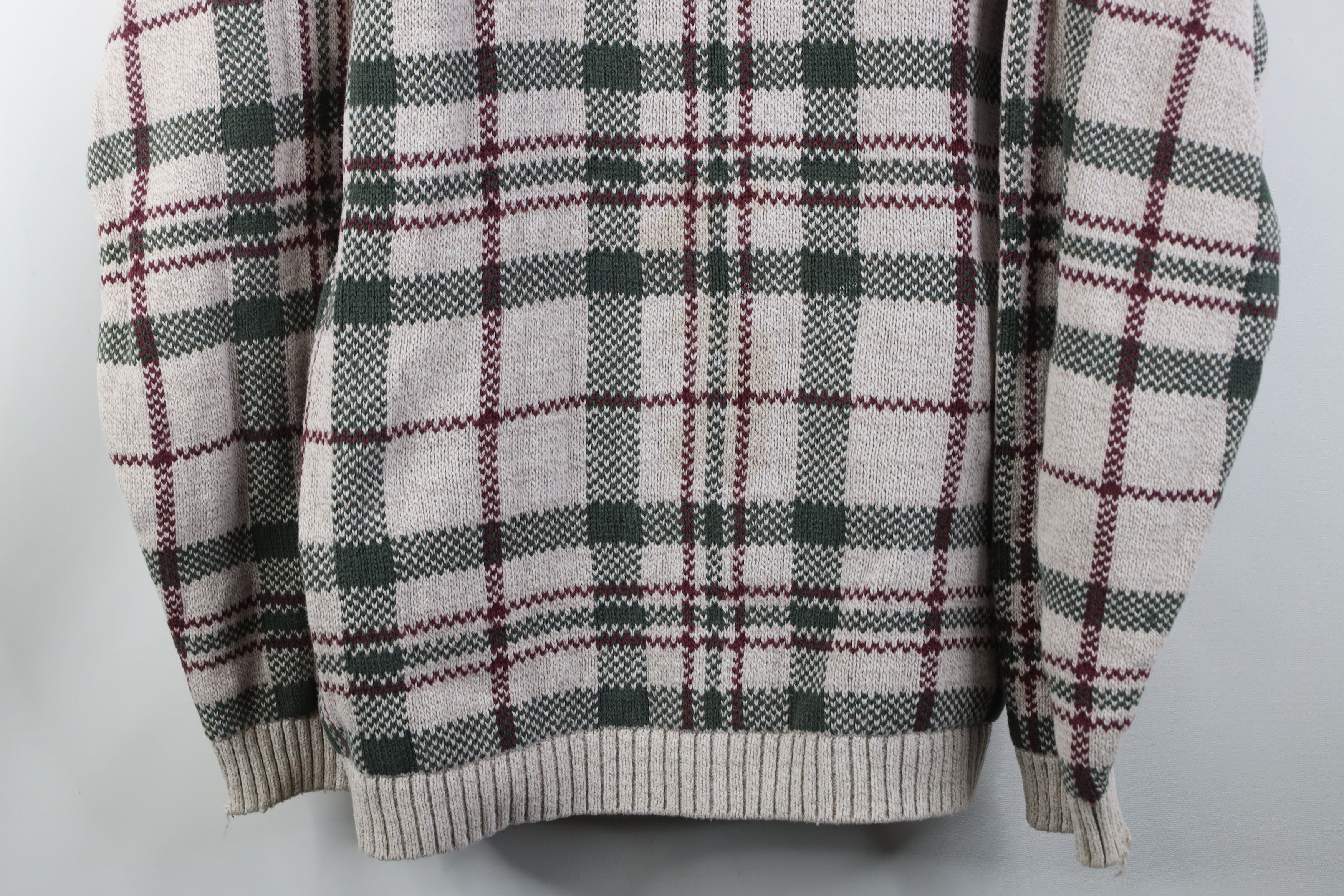Vintage Vintage 90s Streetwear Double Thick Cotton Knit Sweater USA Size US L / EU 52-54 / 3 - 3 Thumbnail