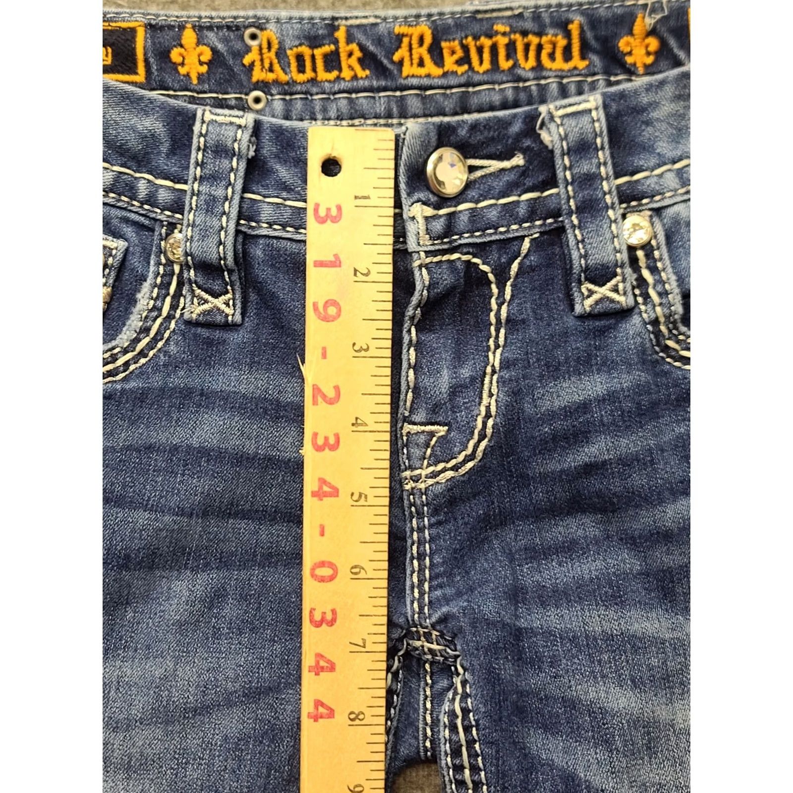 Vintage Rock Revival Jeans Womens 26x31 Betty Skinny Fit Ankle Mid Rise Distressed Size 26" / US 2 / IT 38 - 6 Thumbnail