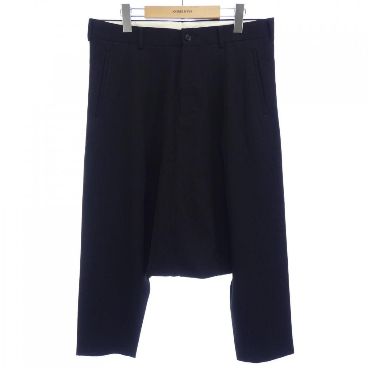 image of Comme Des Garcons Homme Plus Cropped Pants Saruel Half Plain Black, Men's (Size 35)