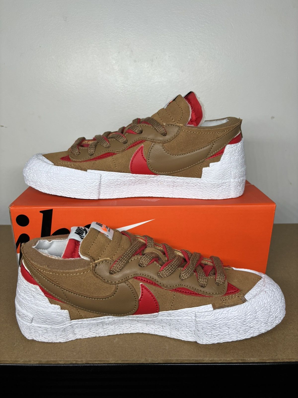 Nike × Sacai Nike Blazer Low x Sacai British Tan 2021 Men's Size 6.5 Size US 6.5 / EU 39-40 - 2 Thumbnail
