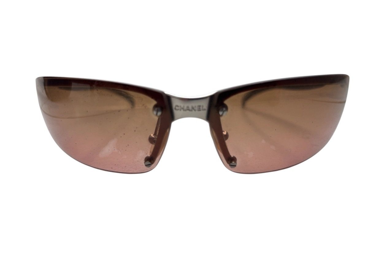 Chanel Vintage Rimless Shield Sunglasess 4008 Size ONE SIZE - 6 Thumbnail