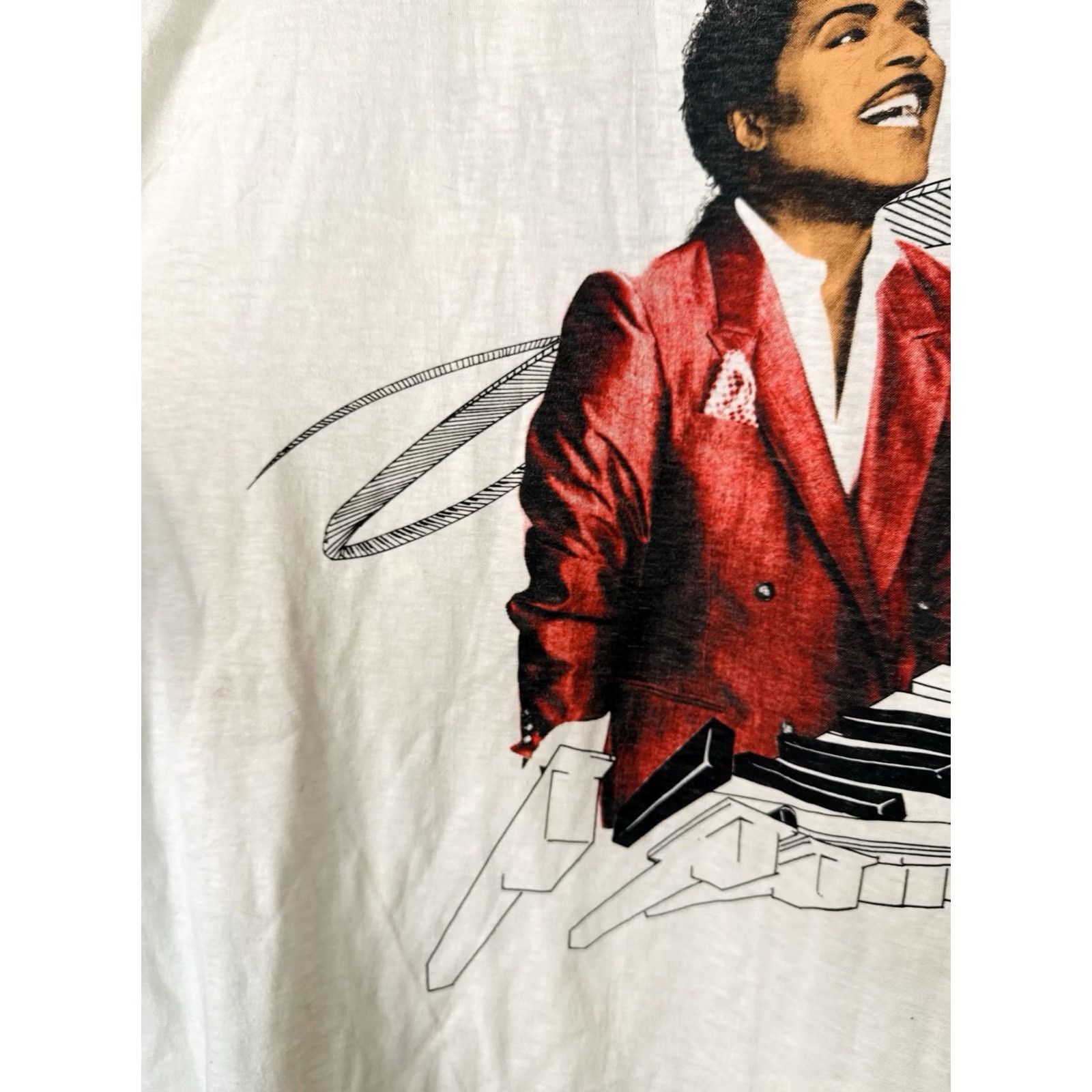Vintage VINTAGE Little Richard Band T Shirt XL Music Graphic Tee 80s 90s Style Mens Short Sleeve Crew Neck Black Tour Brand T-Shirt Band Music Vintage Size US XL / EU 56 / 4 - 4 Thumbnail