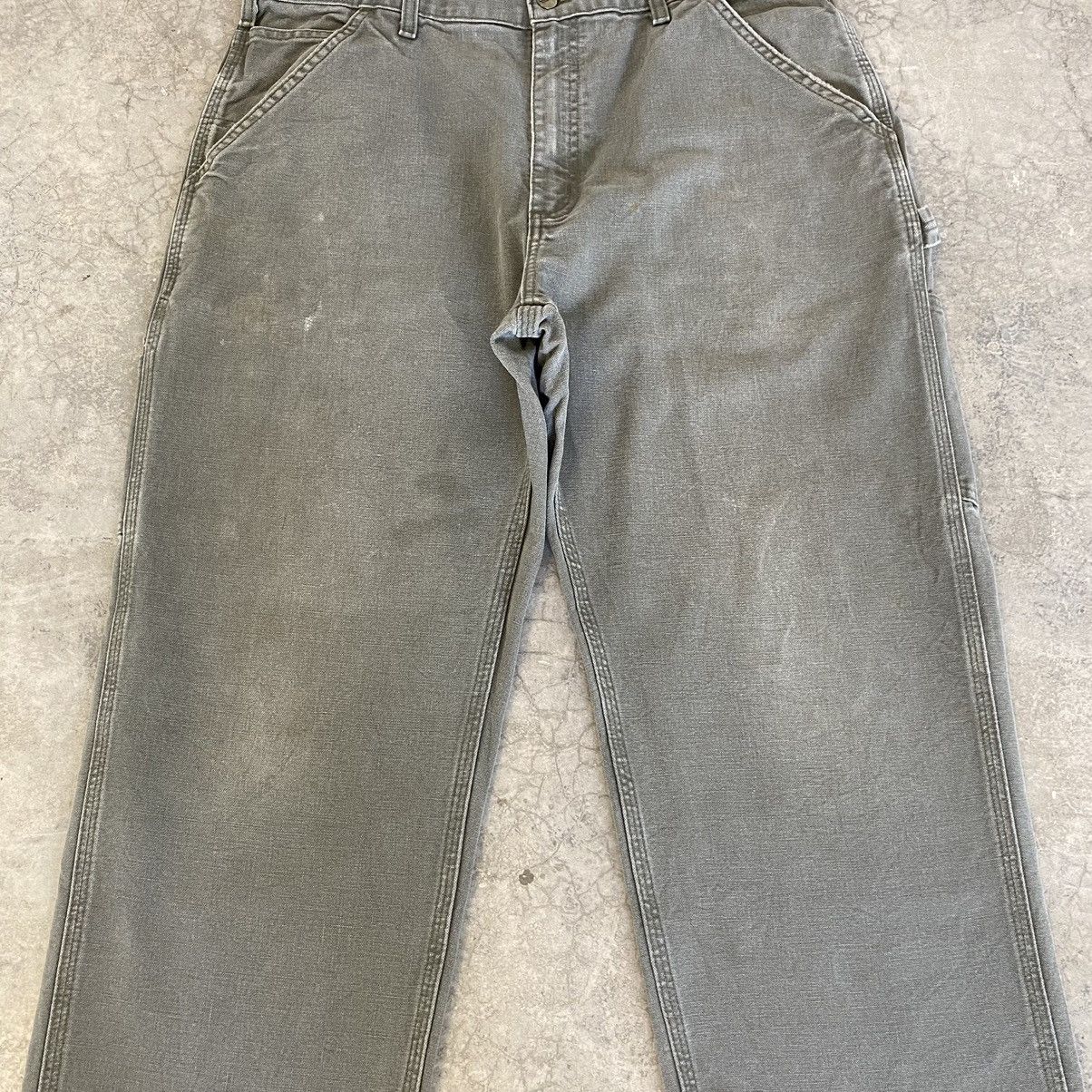 Carhartt × Vintage Vintage Carhartt Faded Moss Green Carpenter Work Pants Size US 36 / EU 52 - 6 Thumbnail