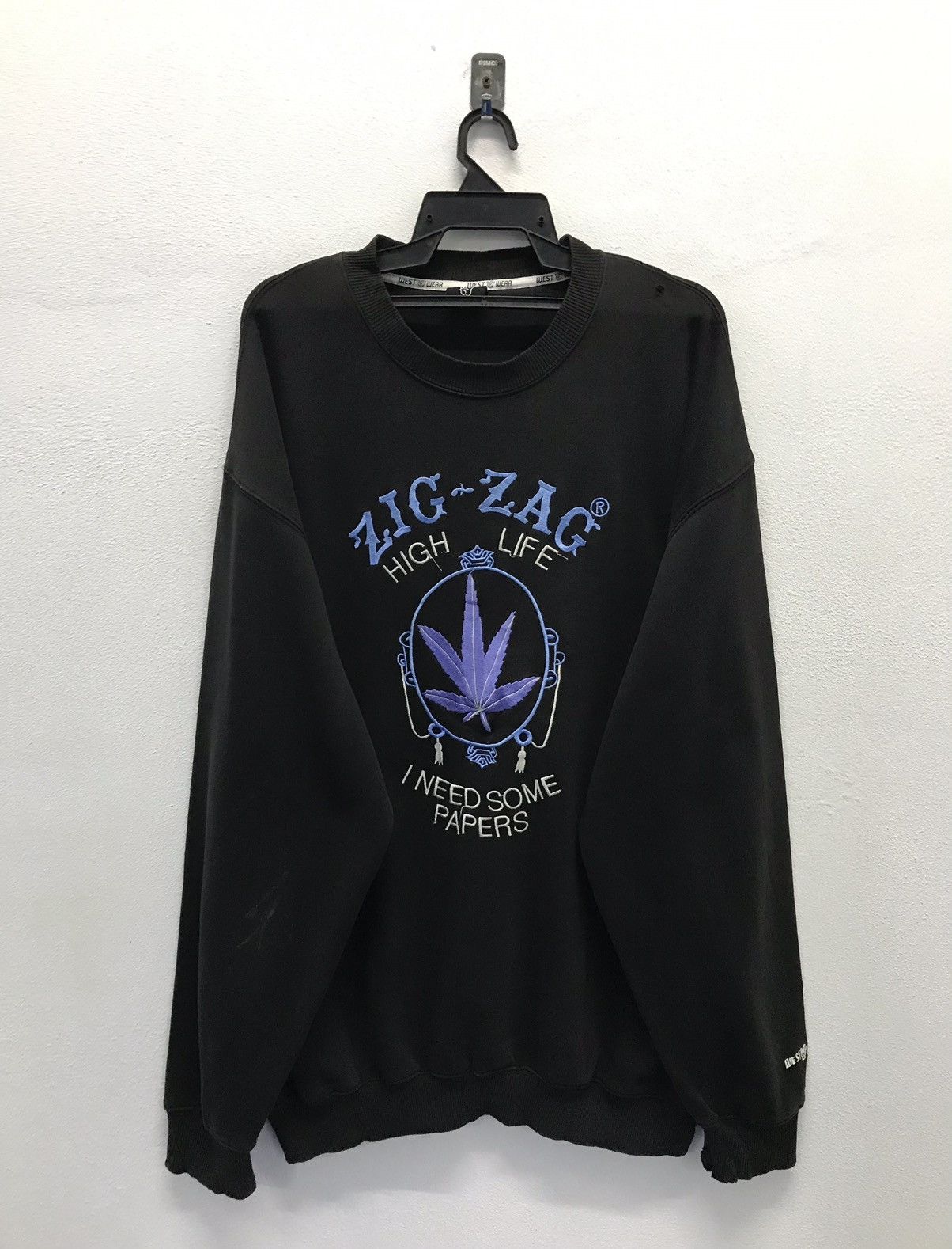 Vintage Vintage Westwear Zig-Zag I Need Some Papers Sweatshirts Size US XL / EU 56 / 4 - 1 Thumbnail