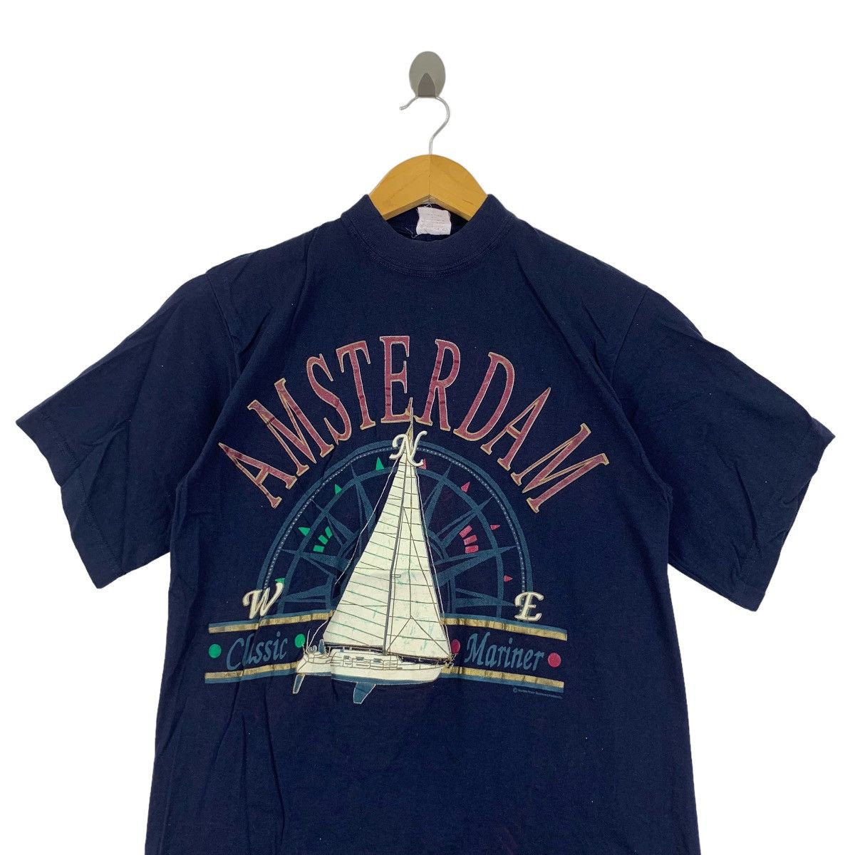 Vintage Vintage 90’ AMSTERDAM CLASSIC MARINERS Art Tee Shirt Size US S / EU 44-46 / 1 - 2 Thumbnail