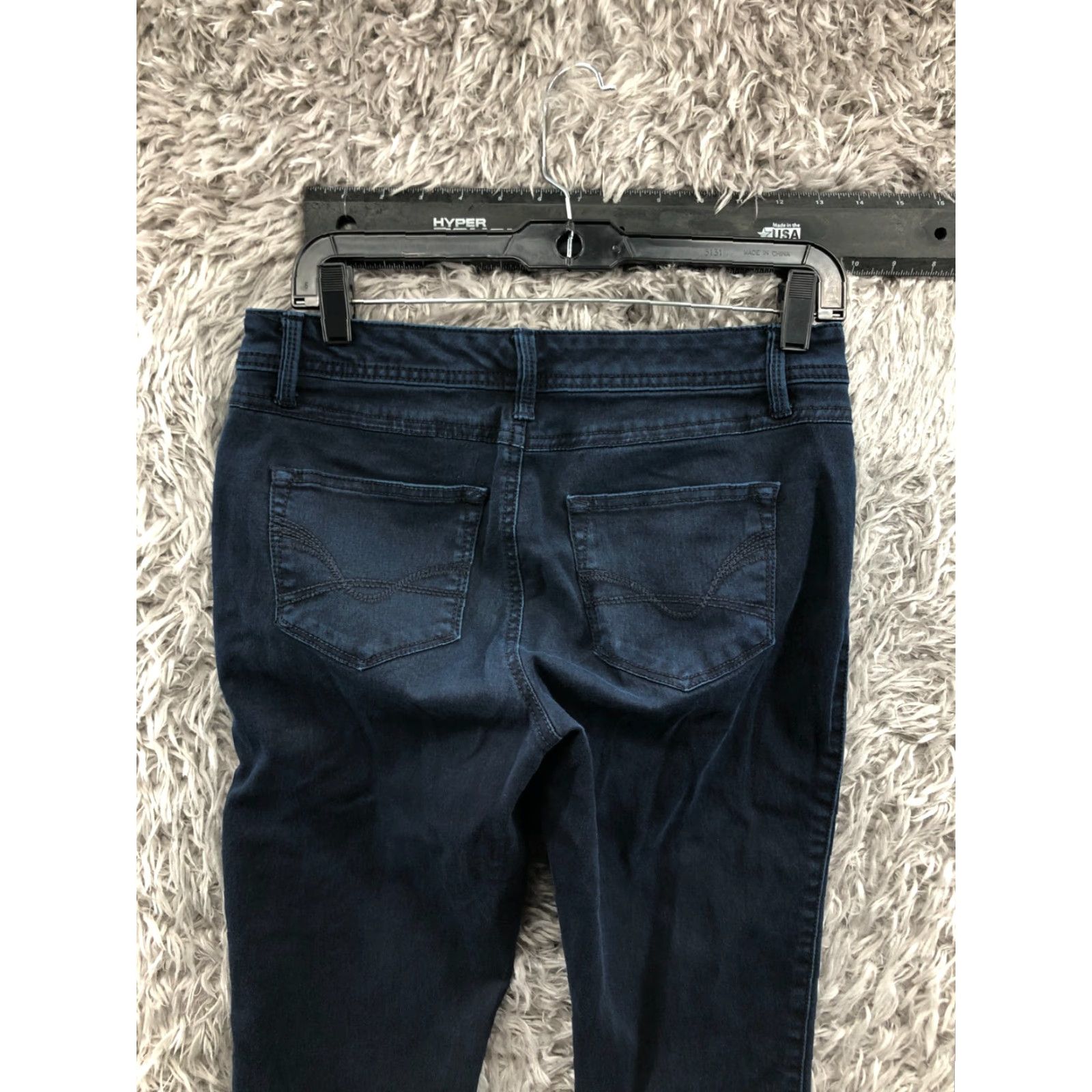 Vintage Roz & Ali Jeans Size 6 Womens Dark Wash Blue Denim Capri 5-Pocket Regular Rise Cotton Jeans Size 28" / US 6 / IT 42 - 5 Thumbnail