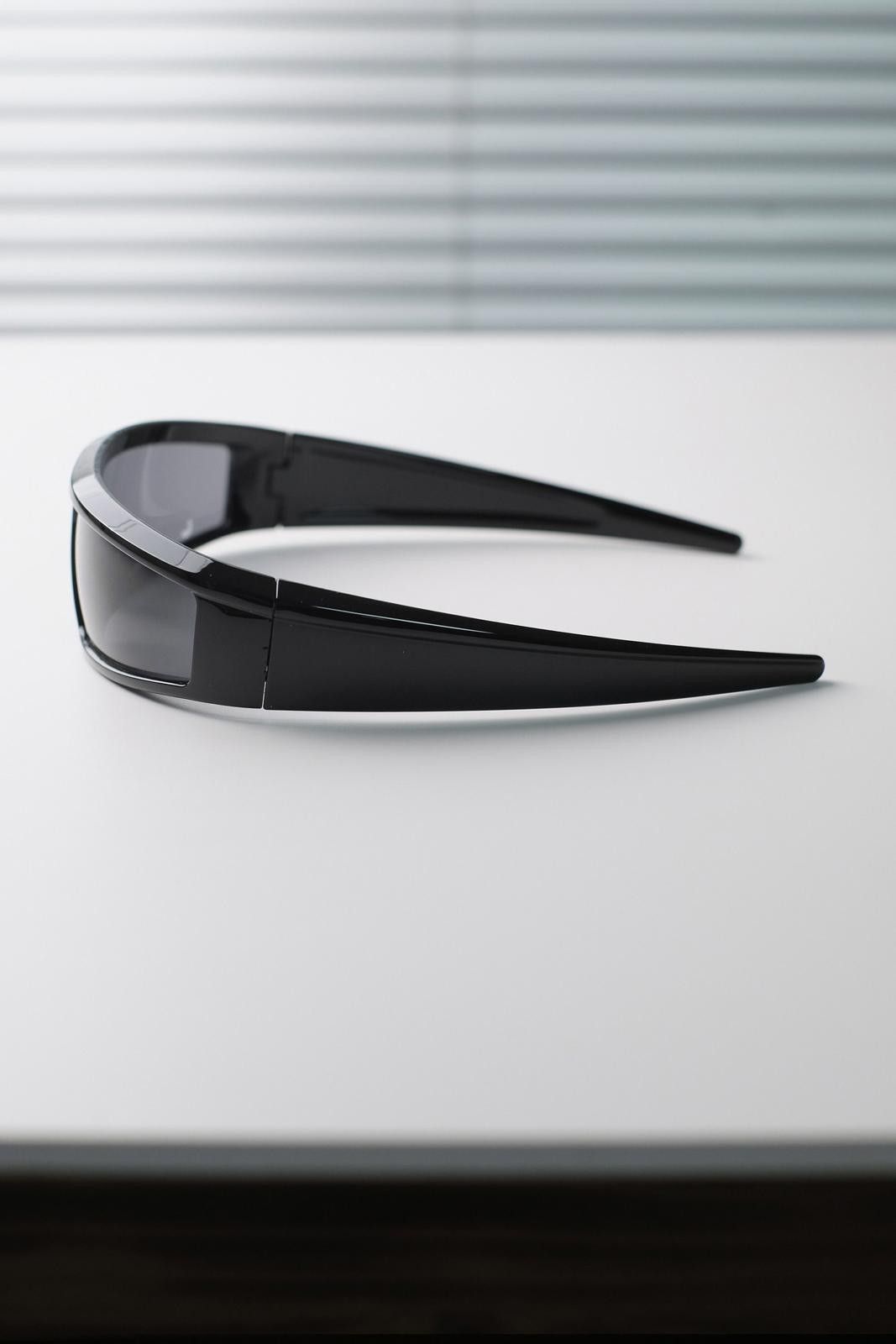 Other Y2k Avant Garde Futuristic Black Rectangle Sunglasses Unisex Size ONE SIZE - 7 Thumbnail