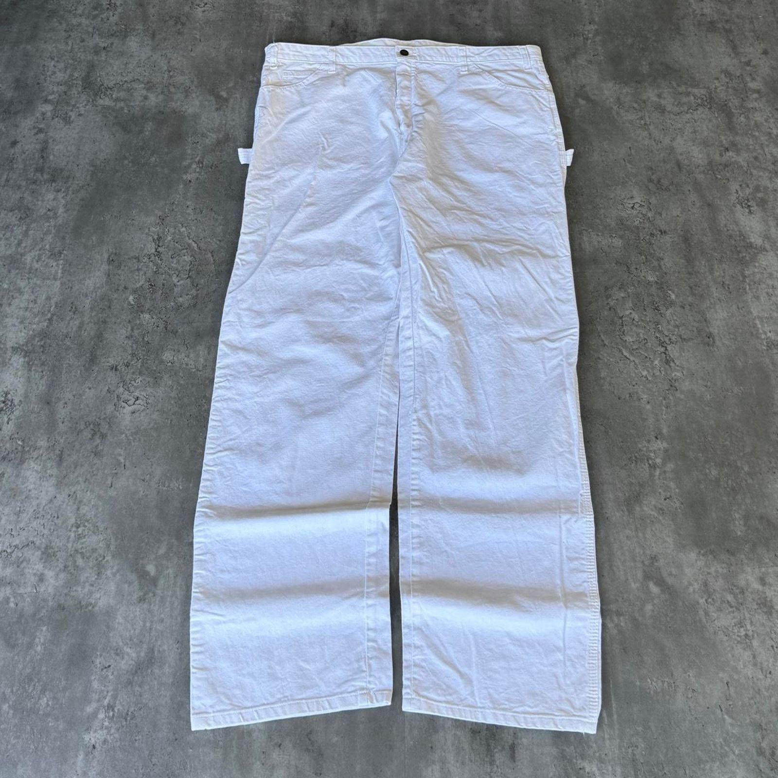 Carhartt × Carhartt Wip × Dickies Vintage Carhartt Style Baggy White Painters Carpenter Pants Size US 40 / EU 56 - 1 Thumbnail