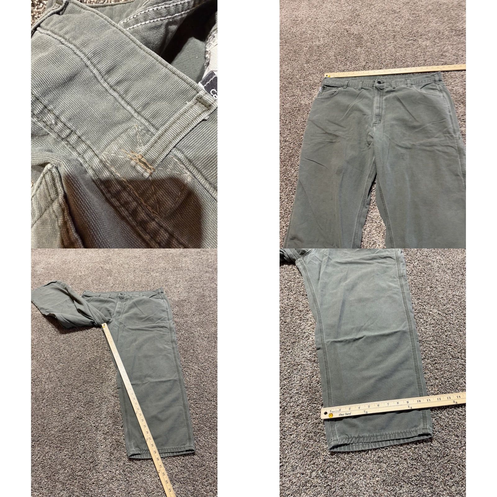 Carhartt Carhartt Jeans Men Flame-Resistant 46 46X30 Denim Blue 5-Pocket Logo Relaxed Regular Inseam 30" 46 Waist Flame-Resistant Denim Jeans Mens Size US 30 / EU 46 - 8 Thumbnail