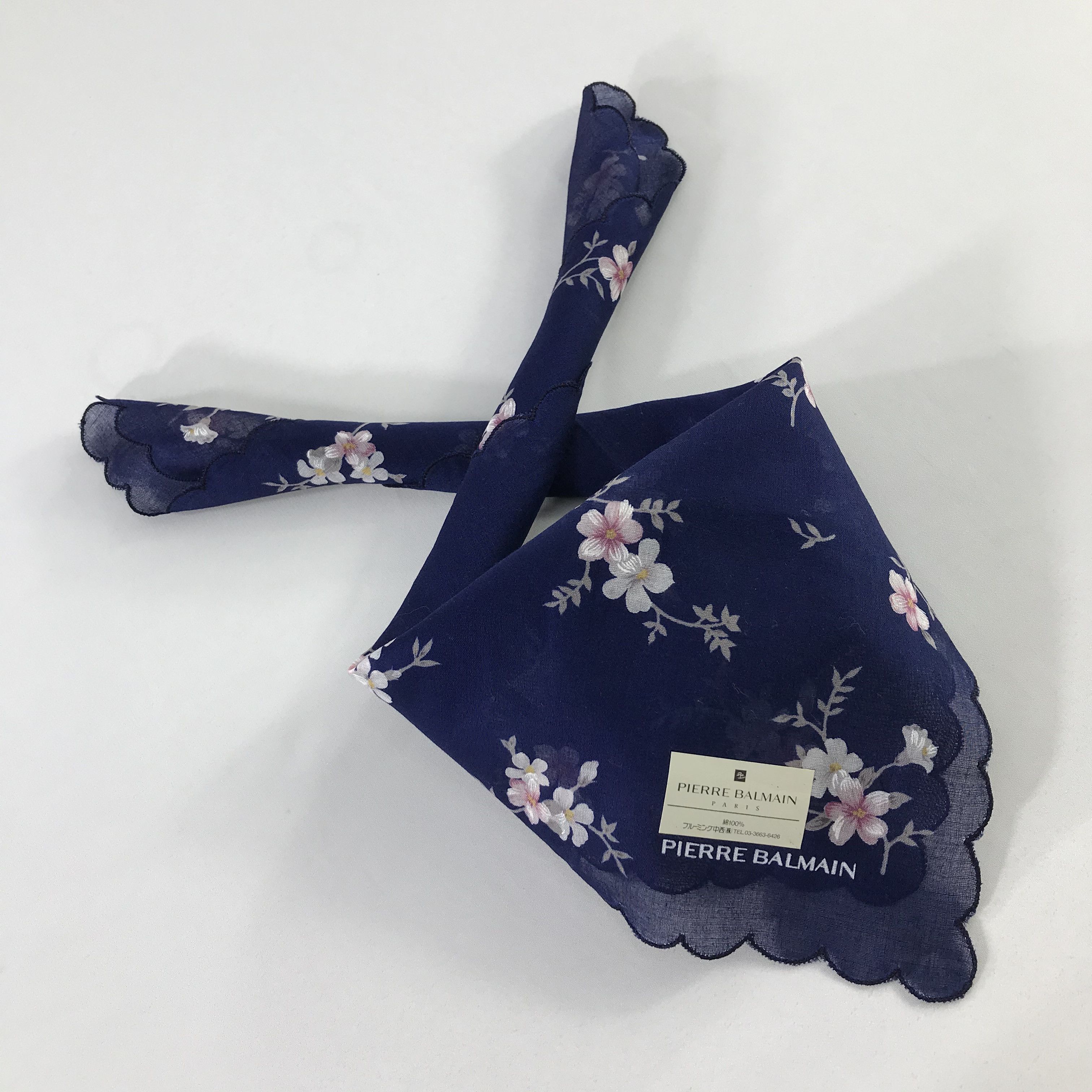 Pierre Balmain × Vintage Pierre Balmain Bandana / Handkerchief / Neckerchief - S912 Size ONE SIZE - 4 Thumbnail