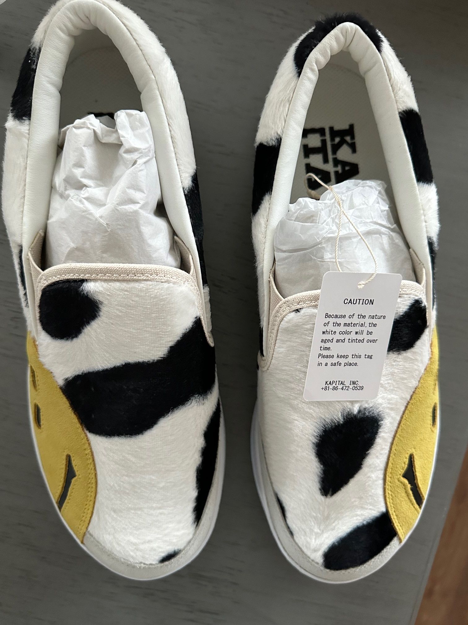 Kapital Kapital Cow Pattern Rain Smile Slip-On Shoe Size US 9.5 / EU 42-43 - 13 Thumbnail
