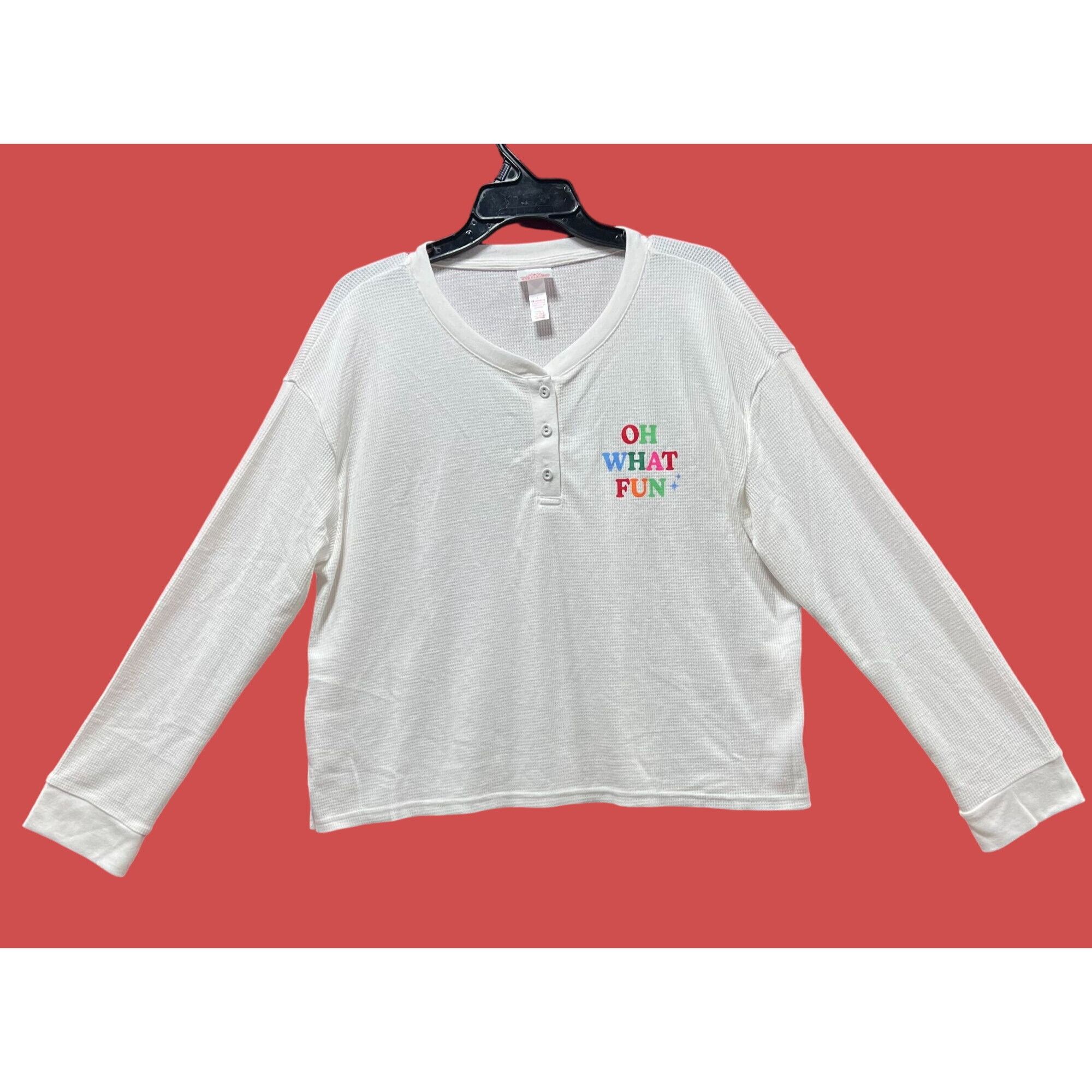 Other Wonder Shop - Women's Thermal Pajamas Top - White - Large Size L / US 10 / IT 46 - 2 Thumbnail