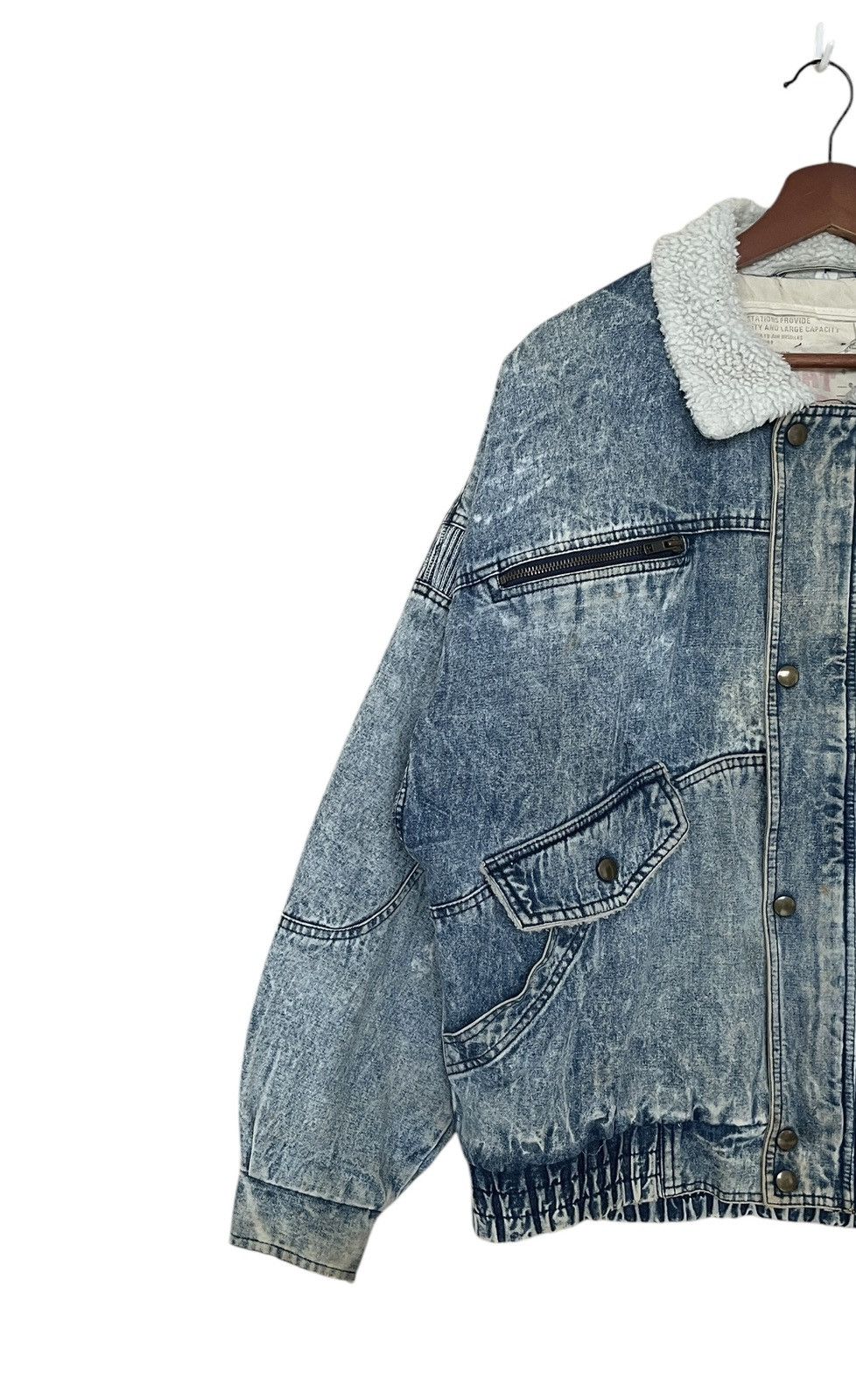 If Six Was Nine × Japanese Brand Vintage Japanese Brand Combat Weapon Fur Denim Jacket 1990s Size US M / EU 48-50 / 2 - 3 Thumbnail