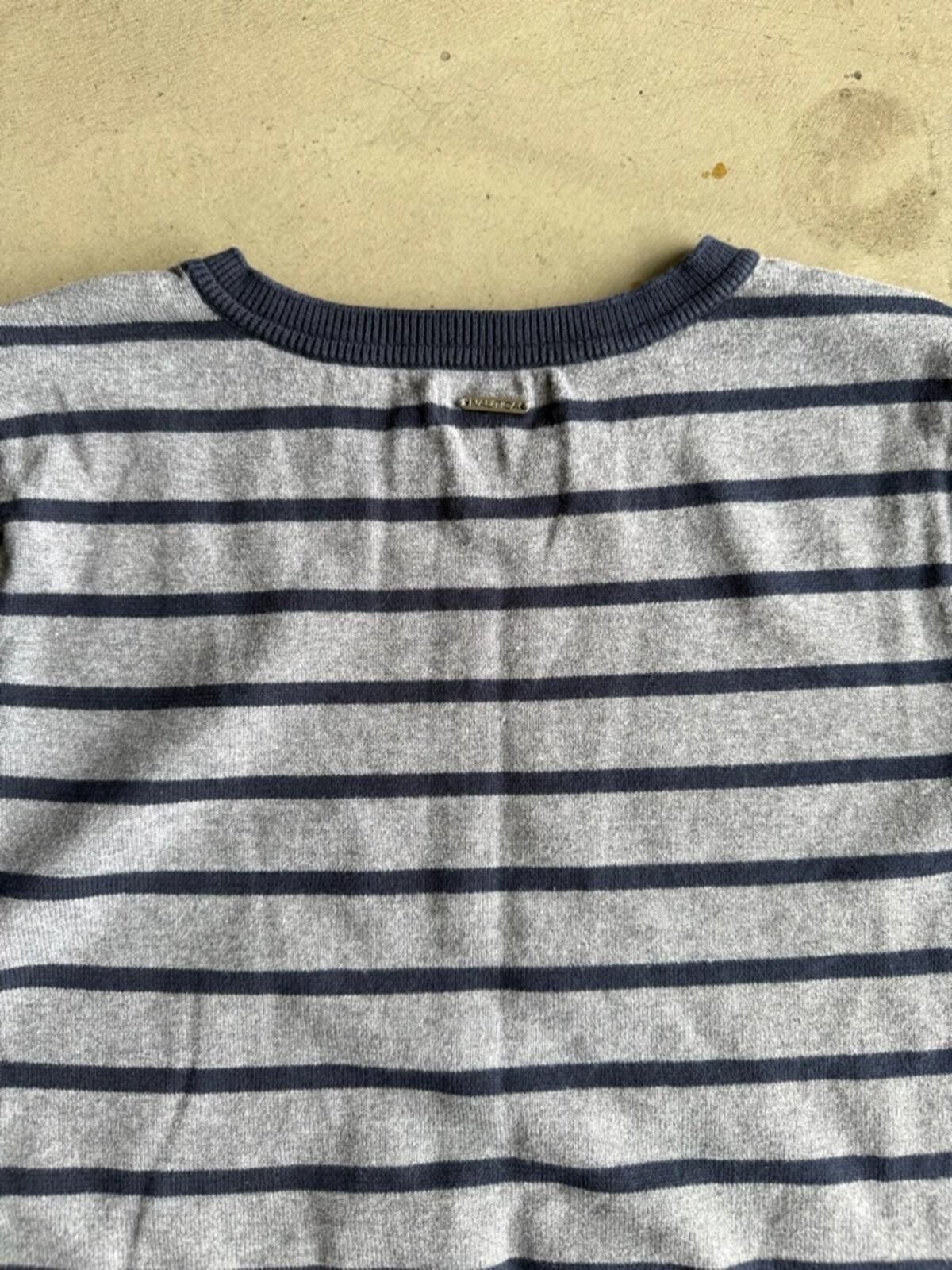 Nautica Nautica / 3-button accent striped pullover sweater Size M / US 6-8 / IT 42-44 - 3 Thumbnail