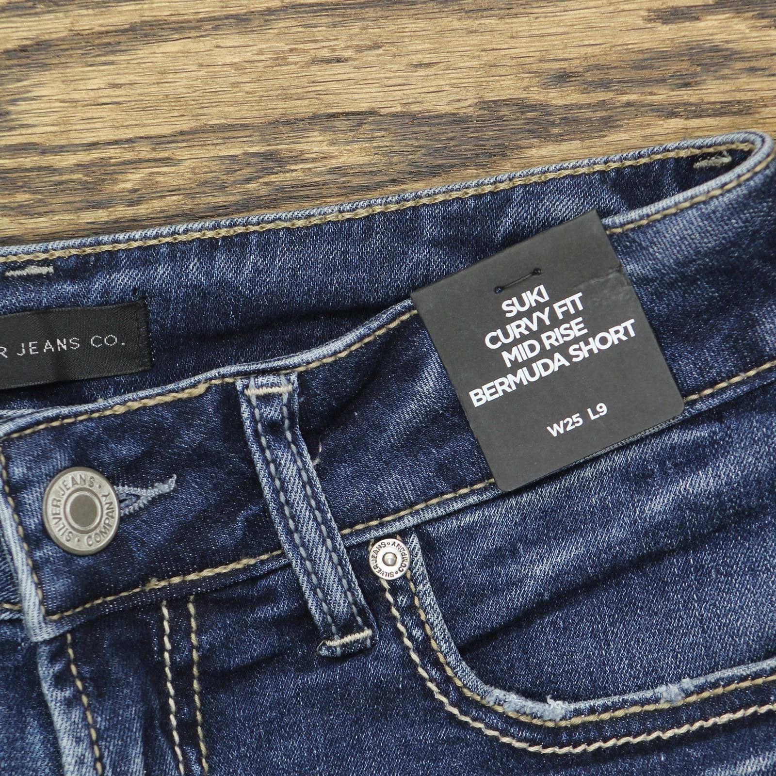Silver Jeans Co. Nwt Silver Jeans Co. Curvy Fit Bermuda Short Indigo Blue 25 Size 25" / US 0 / IT 36 - 3 Thumbnail