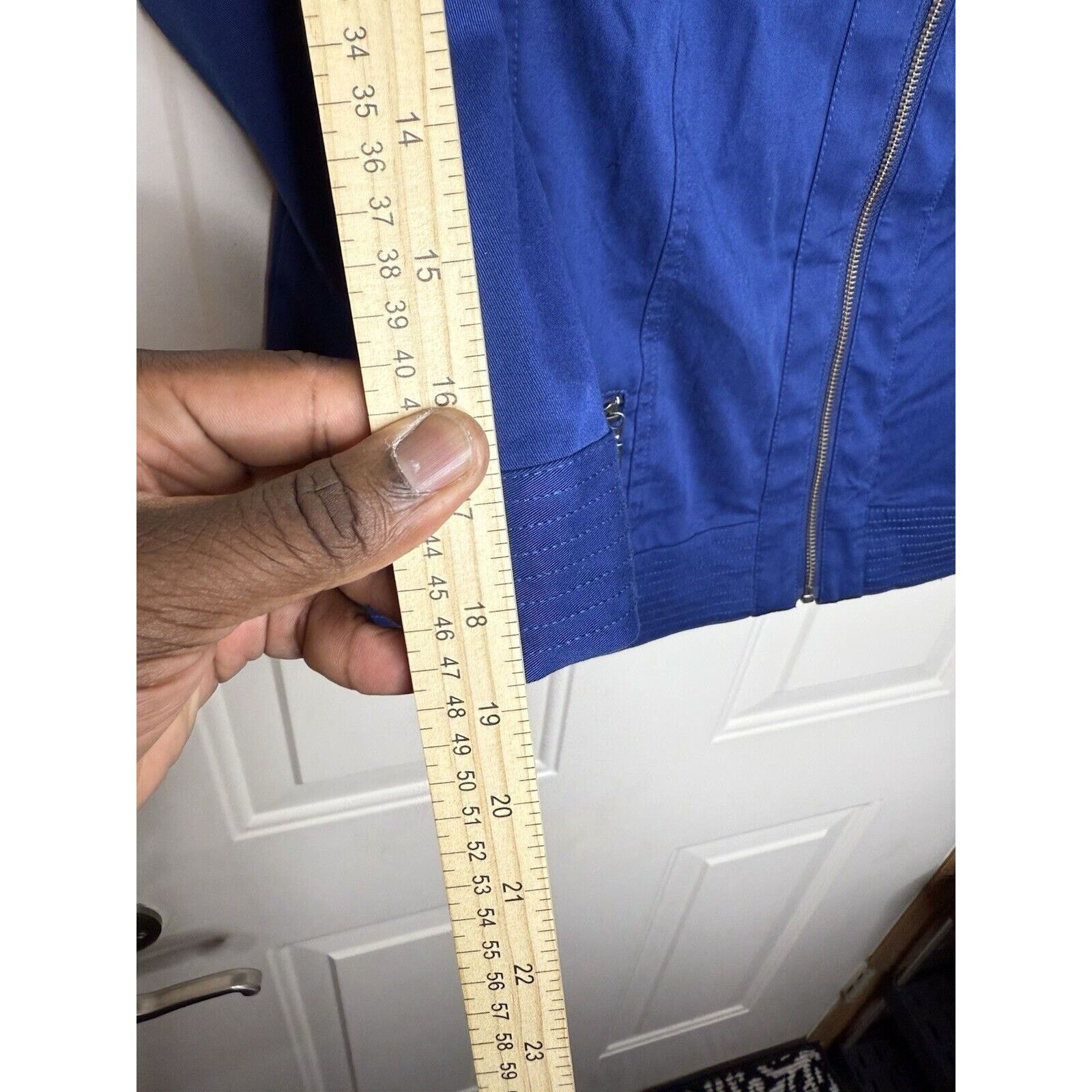 & Other Stories Christopher & Banks Jacket Women’s XL Blue Zip Up Collar Size XL / US 12-14 / IT 48-50 - 4 Thumbnail