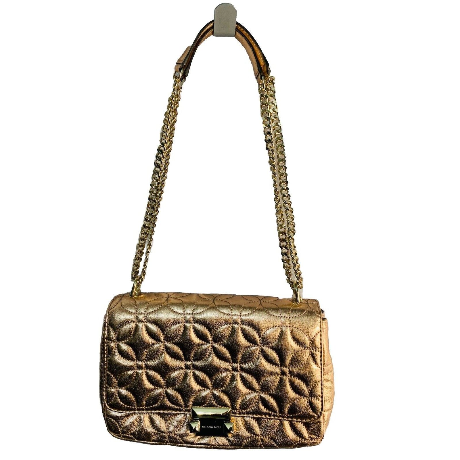Michael Kors Michael Kors Sloan Gold Chain Quilted Leather Shoulder Bag Size ONE SIZE - 1 Thumbnail