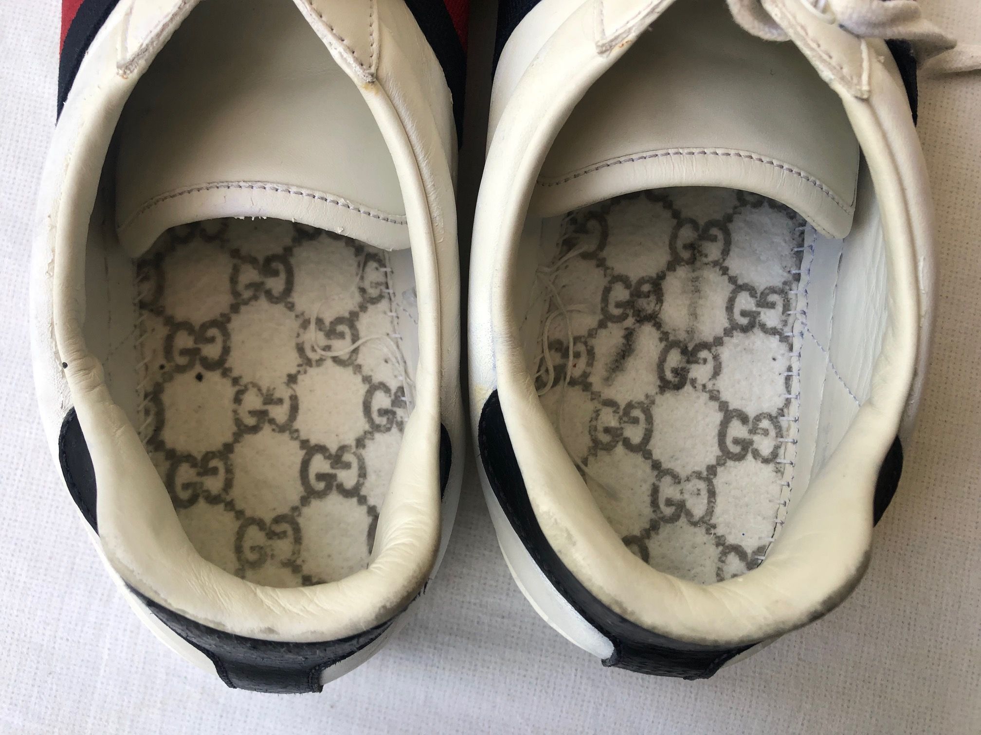 Gucci Gucci 386750 white leather mens trainers sneakers Size US 9 / EU 42 - 8 Thumbnail
