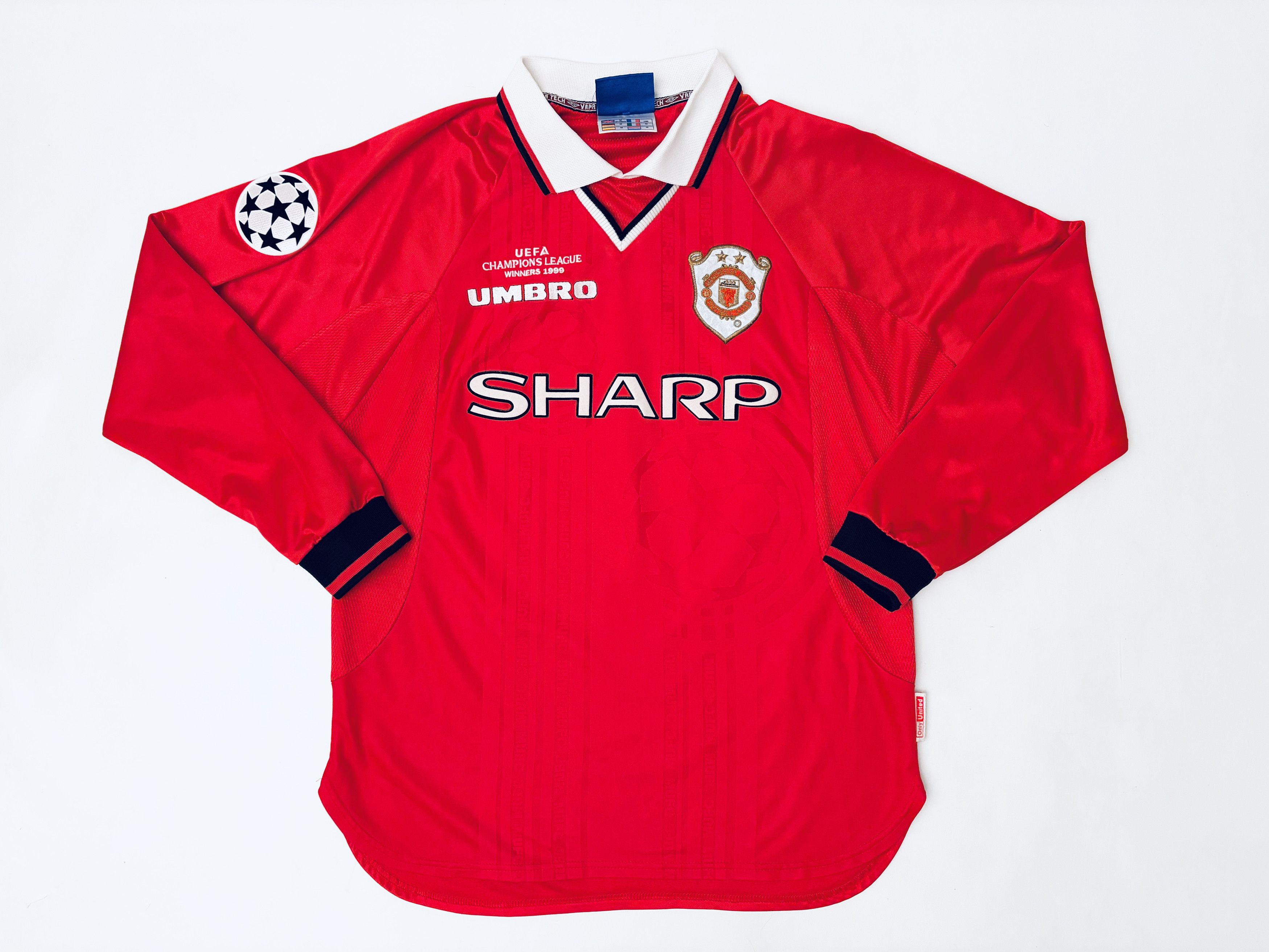 Umbro Manchester United UCL Treble Winners Home Jersey 1999 LS Size US M / EU 48-50 / 2 - 5 Thumbnail