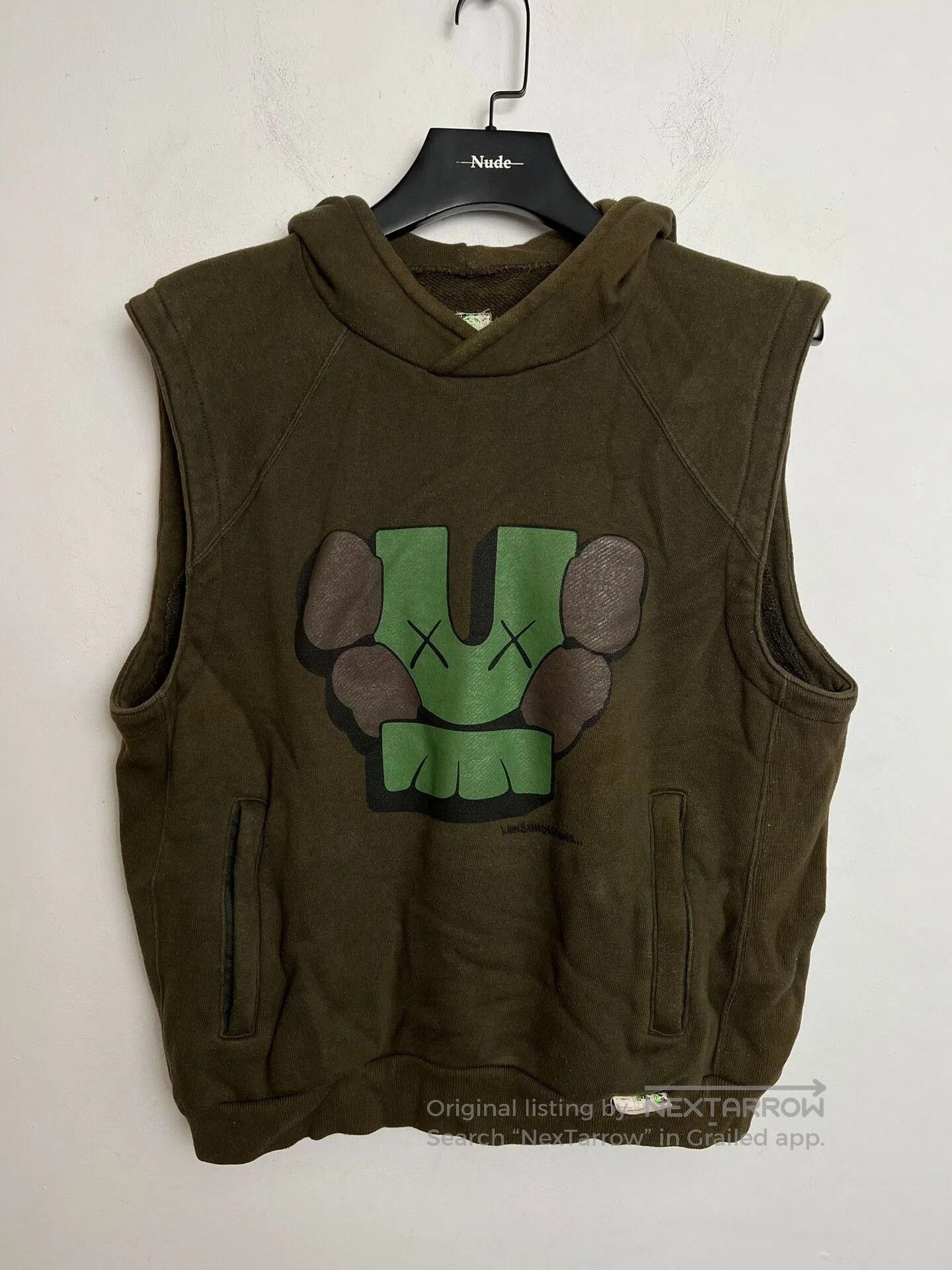 Comme des Garcons UNDERCOVER x KAWS Sleeveless Hoodie Sweatshirt. Size US M / EU 48-50 / 2 - 1 Thumbnail