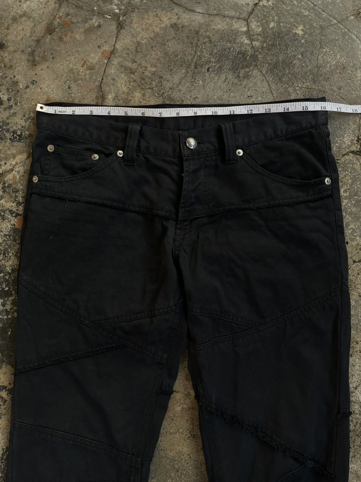 Tornado Mart 2000s JAPANESE PATTERN BREAK FLARE BOOTCUT PANTS VKEI GOTHIC Size US 30 / EU 46 - 13 Thumbnail