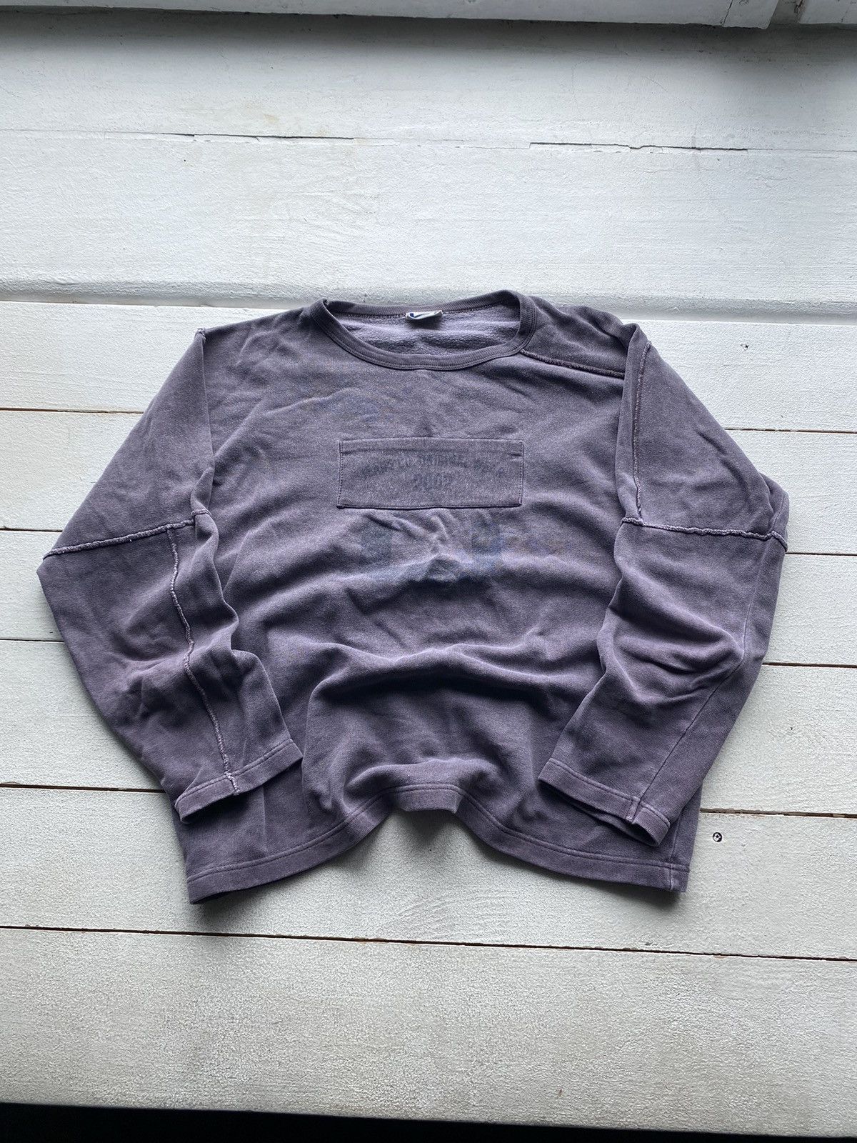 Adolfo Dominguez × Vintage 🔥Vntg Adolfo Dominguez Faded Washed Asymmetrical Sweatshirt Size M / US 6-8 / IT 42-44 - 2 Thumbnail