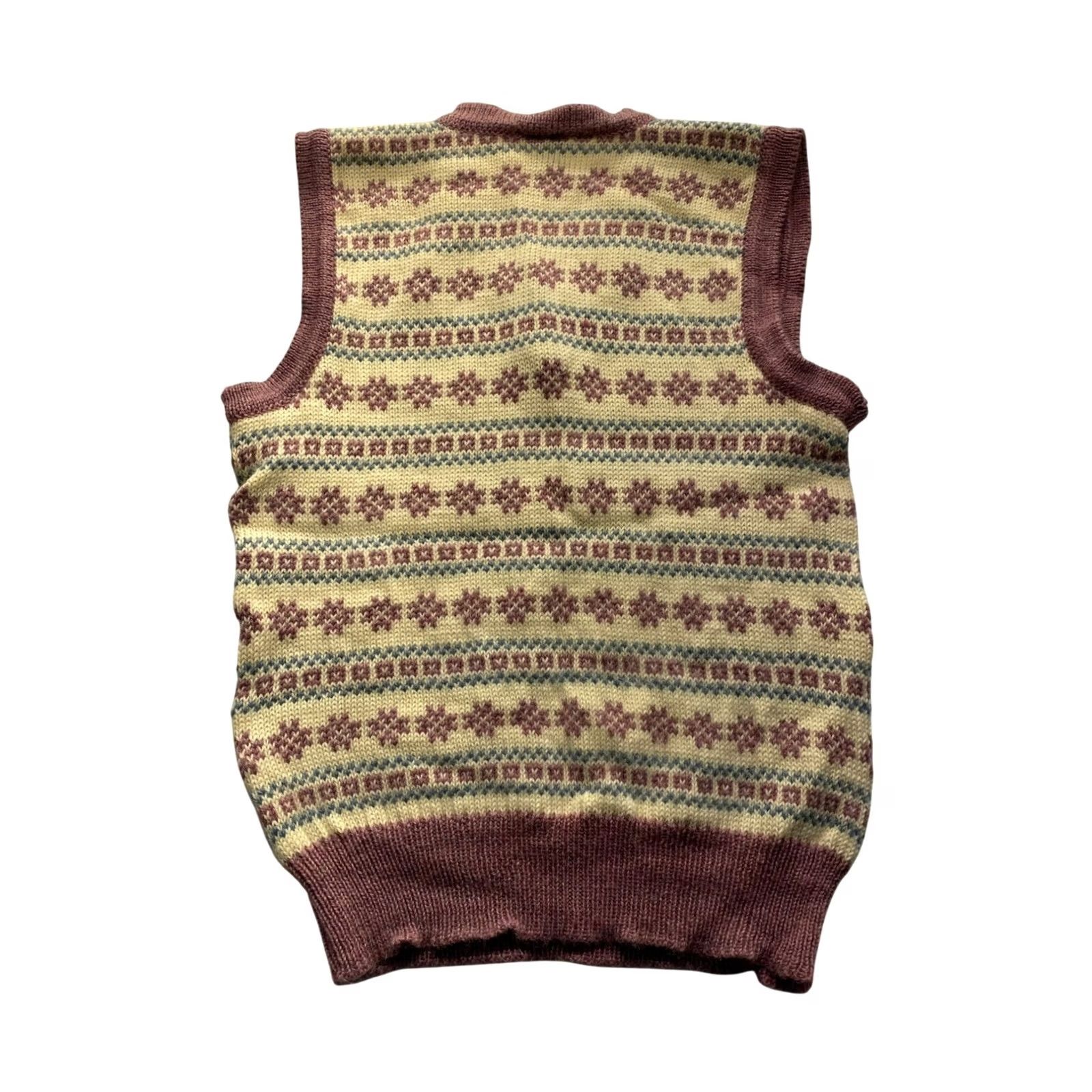 Dale Of Norway VINTAGE Dale of Norway Wool Sweater Vest Womens S Purple Wool Vest, Sleeveless, Fair Isle, V‑neck, 24" Top to Bottom, Like New Size S / US 4 / IT 40 - 2 Thumbnail