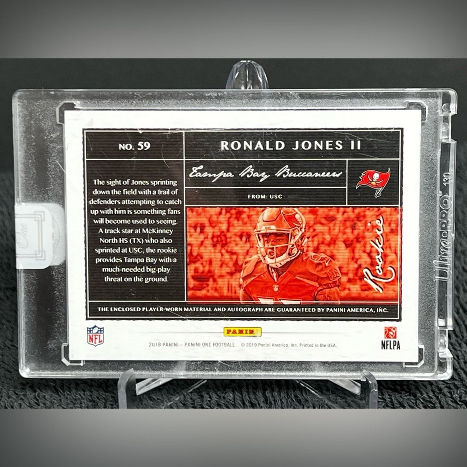 NFL 2018 Panini Ronald Jones Logo Patch Auto #D 6/10 Rookie RPA Size ONE SIZE - 2 Thumbnail