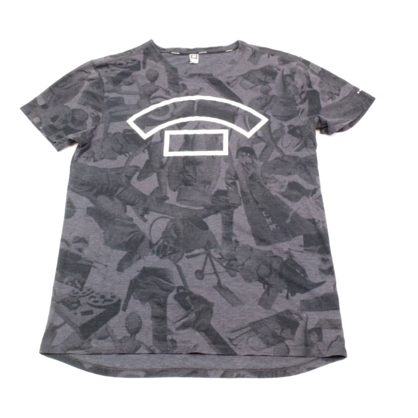 G-Star G-Star Raw Teymors Gray Cotton Short Sleeve Casual Graphic Printed Tee Mens L Size US 33 - 2 Thumbnail