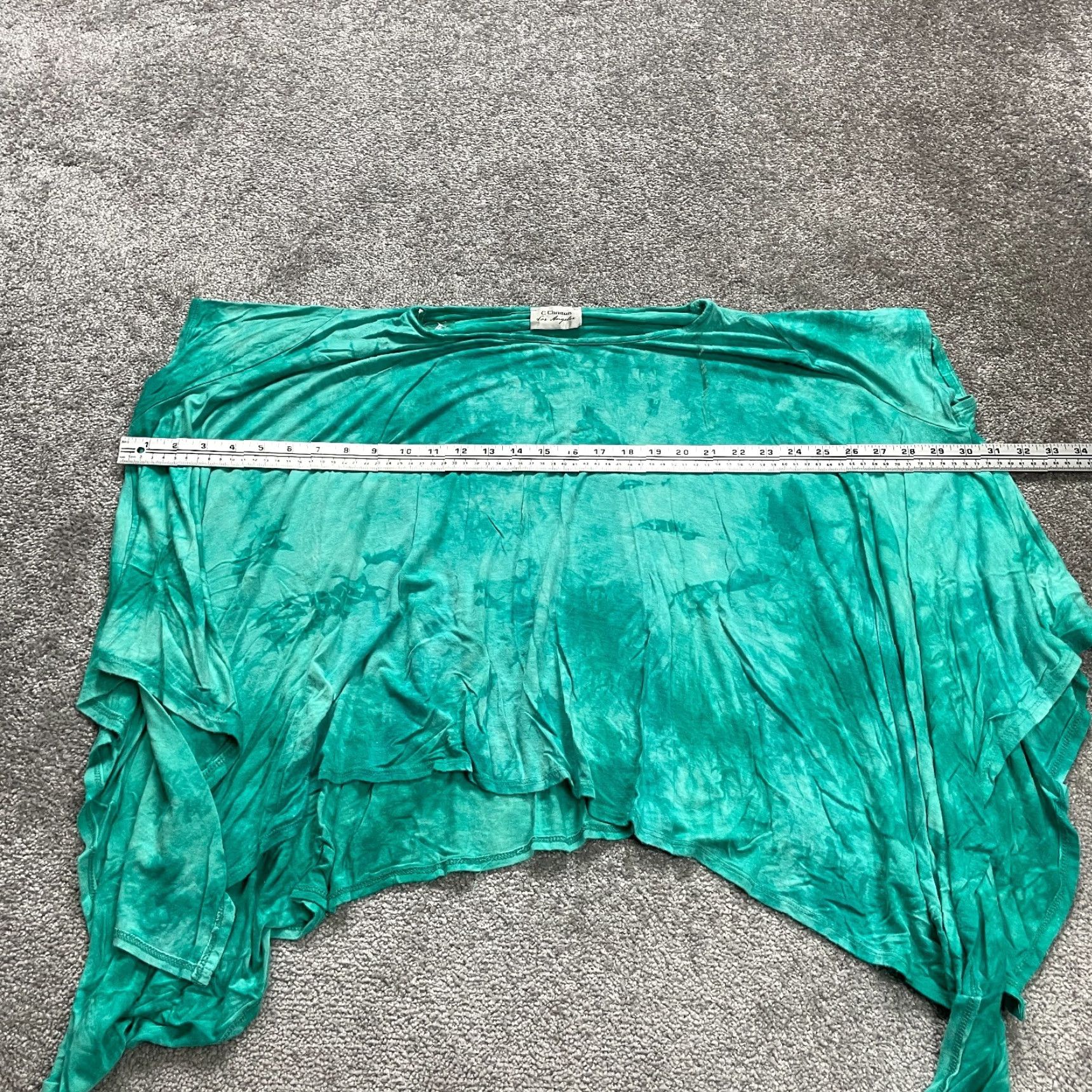 Vintage C Christian Blouse Womens Small Green Sleeveless Round Neck Tie-Dye Knit Rayon Spandex Casual Top Womens Size S / US 4 / IT 40 - 7 Thumbnail