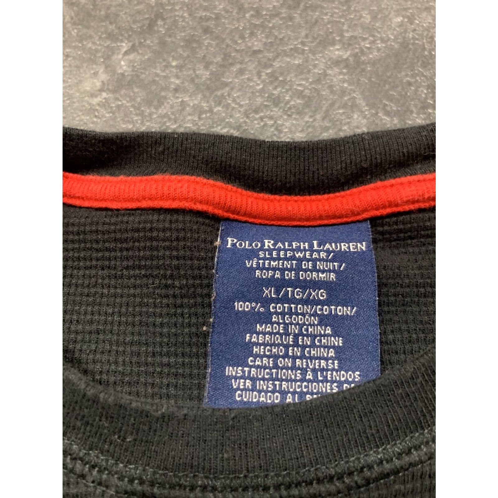 Polo Ralph Lauren Polo Ralph Lauren Sleepshirt Mens XL Black Long Sleeve Thermal Waffle Knit Cotton Blend Size US XL / EU 56 / 4 - 4 Thumbnail