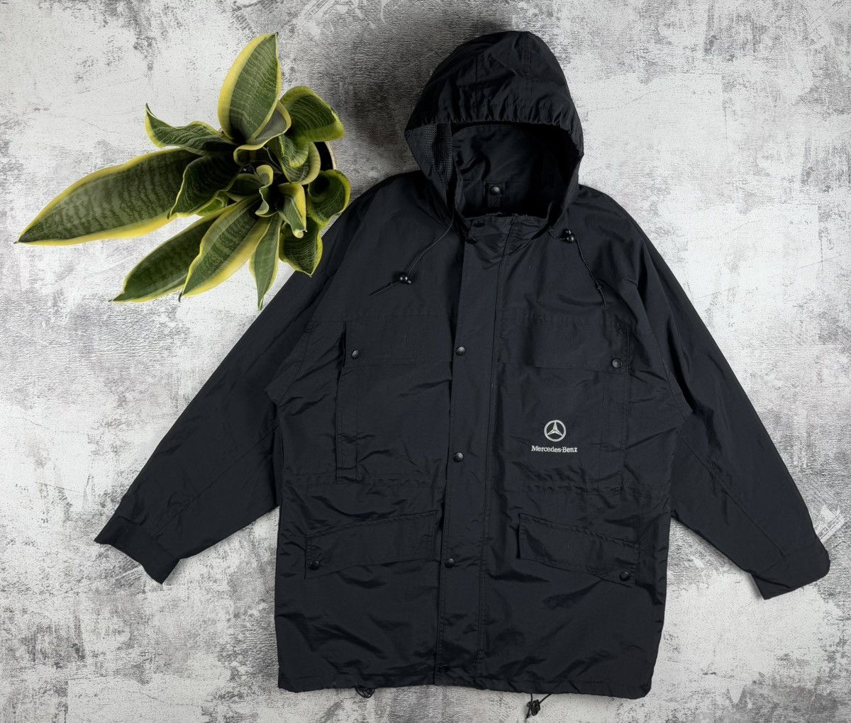 Mercedes-Benz 90S Mercedes Benz Nylon Moto Pocket Windbreaker Light Jacket Size US XL / EU 56 / 4 - 1 Thumbnail