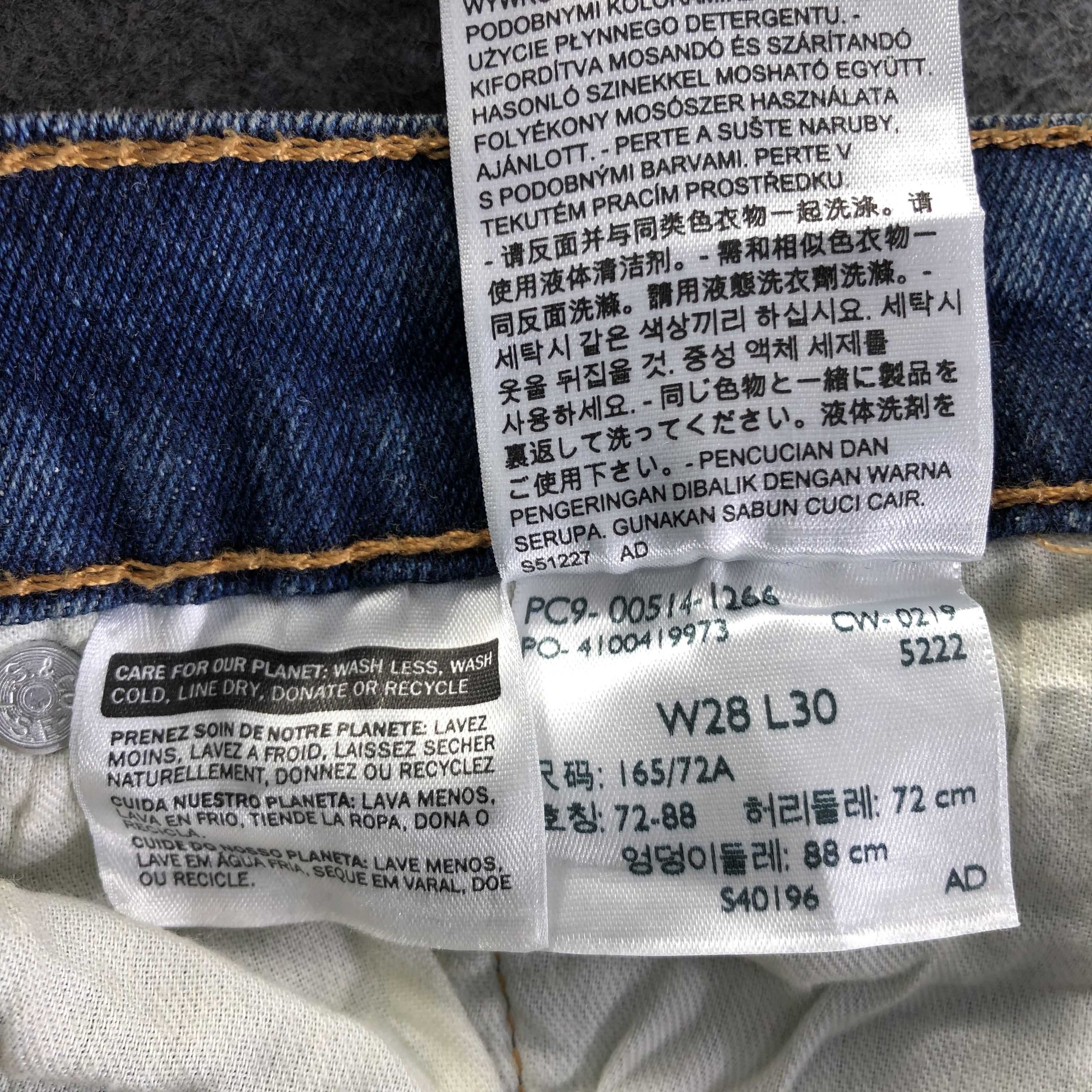 Levi's Vintage Blue Wash Levis 514 Jeans-J4097 Size US 28 / EU 44 - 10 Thumbnail