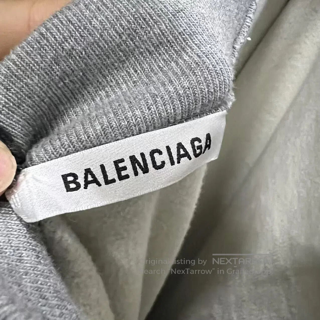 Balenciaga gray embroidered double B sweatshirt by Balenciaga. Size US S / EU 44-46 / 1 - 4 Thumbnail
