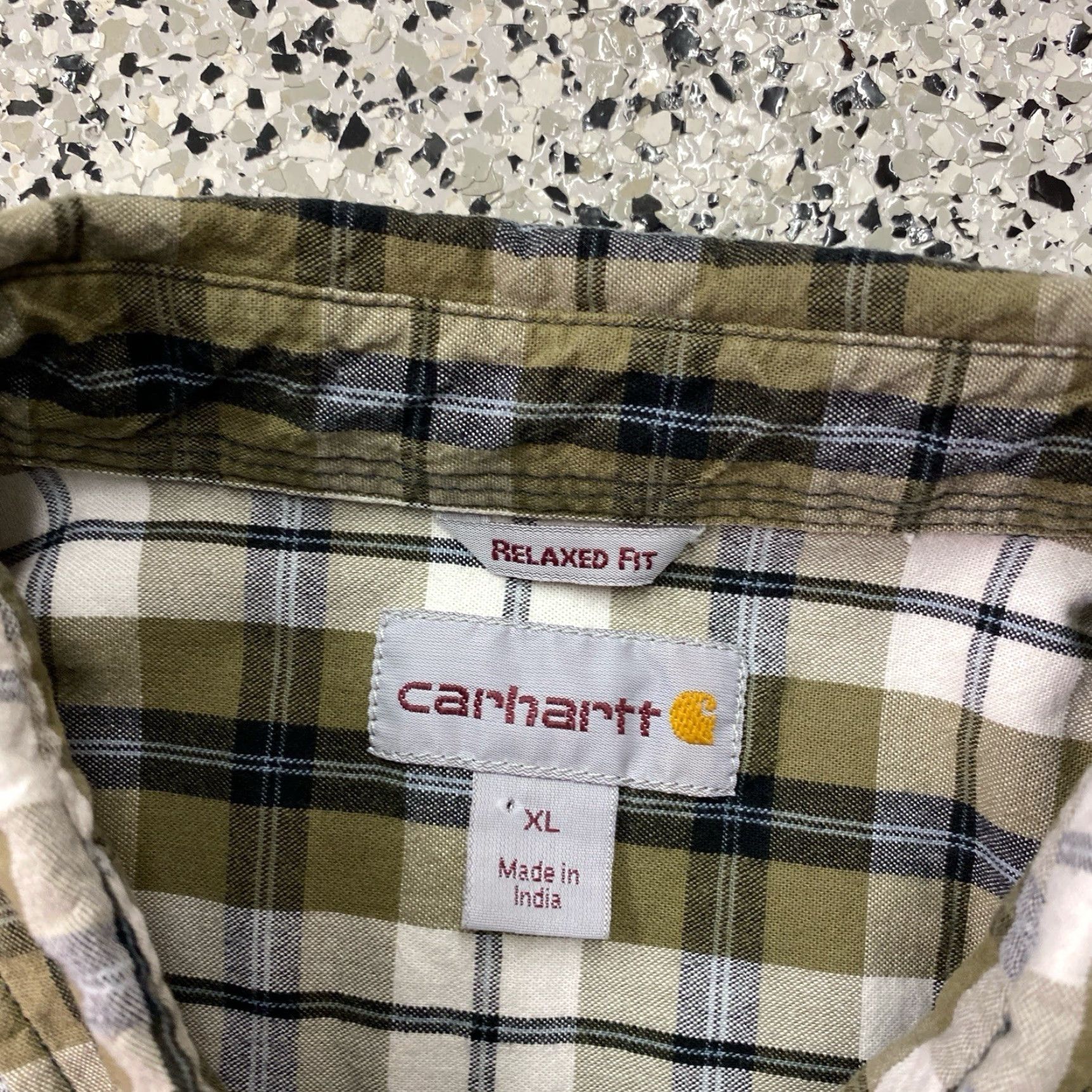 Carhartt Carhartt Shirt Men XL Green Plaid Relaxed Fit Short Sleeve Button-Up Work Casual Vintage Size US XL / EU 56 / 4 - 2 Thumbnail
